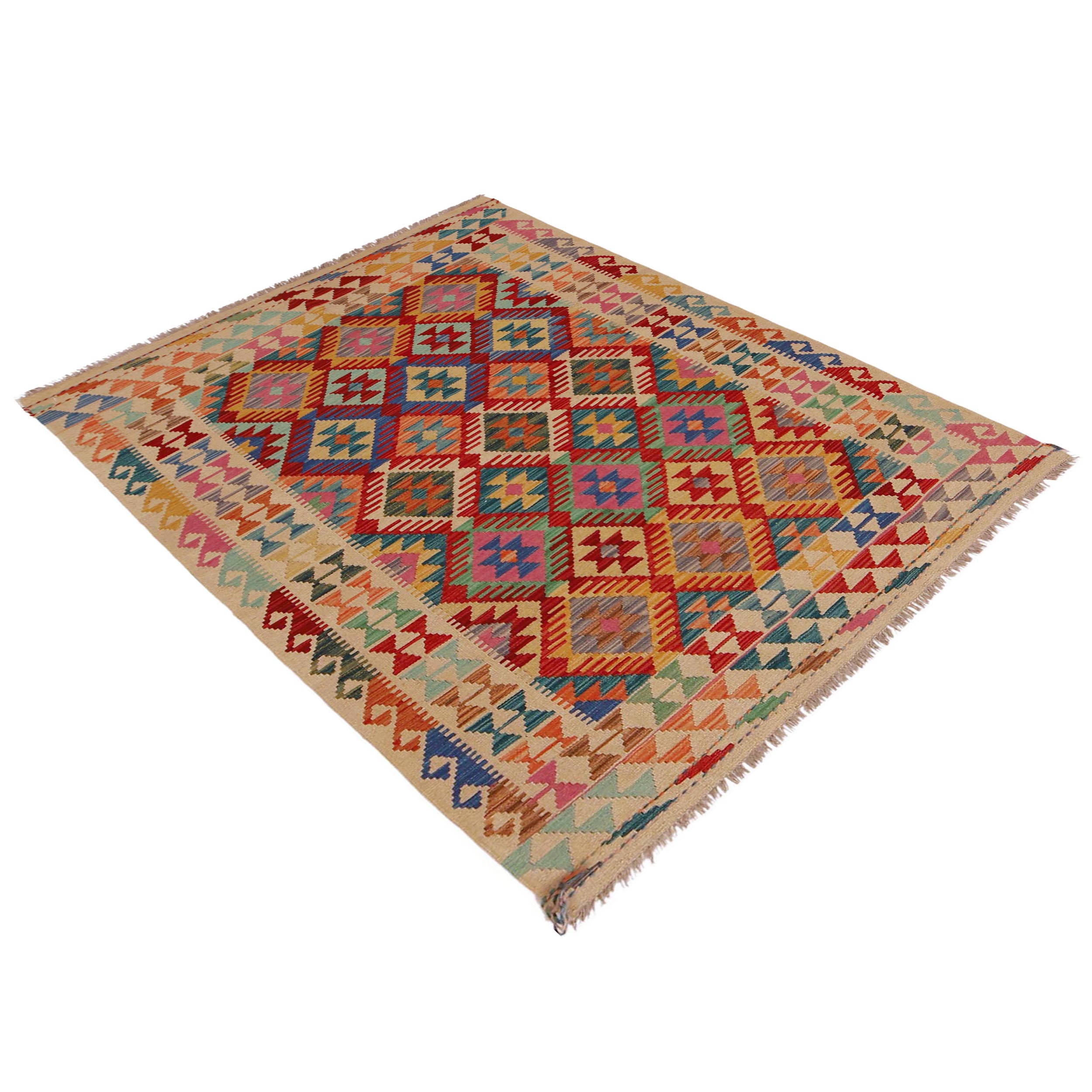 Handmade Wool Kilim Rug 50 x 73 in (ID P36124)