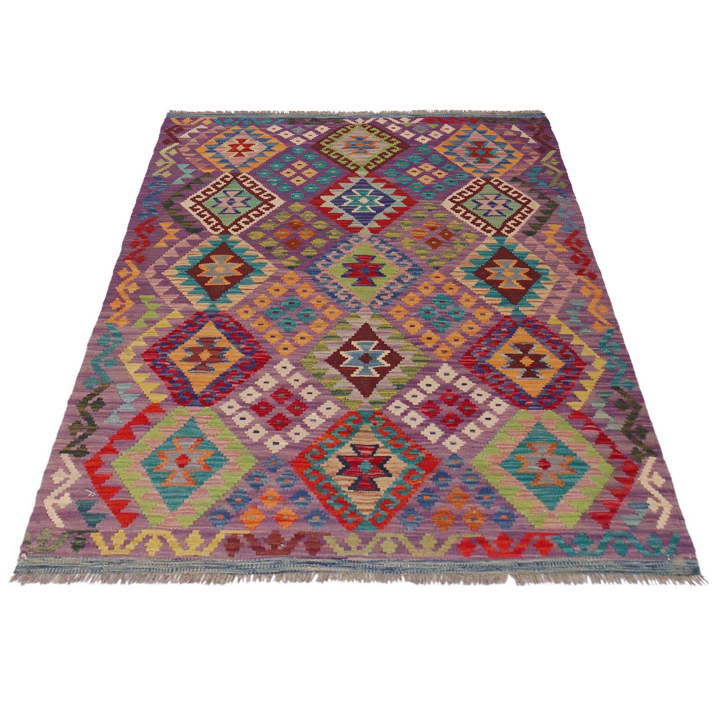 Handmade Wool Kilim Area Rug Premium Flatweave 49x70 (ID P36126)