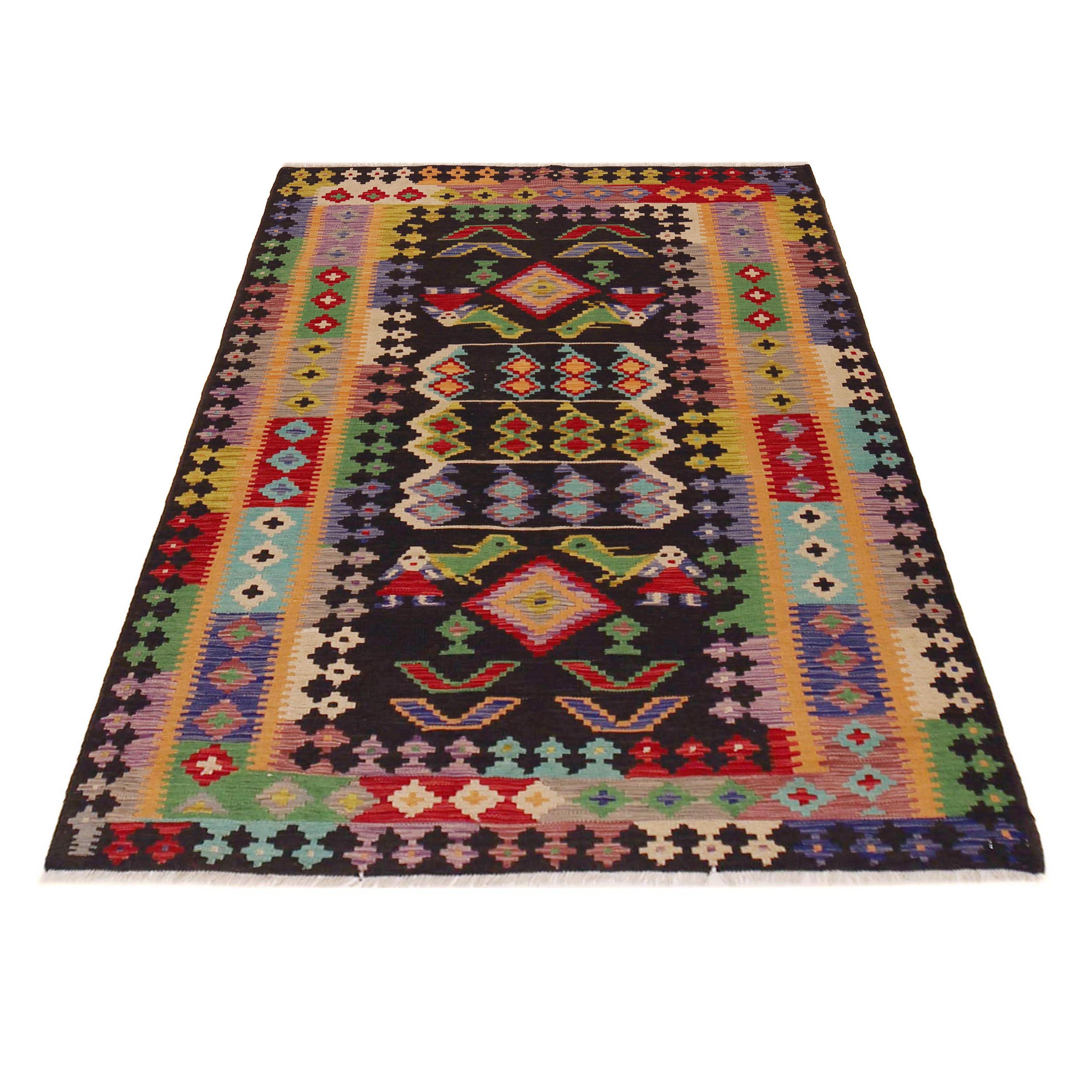 Handmade Wool Area Rug (ID P36127) 49.6 x 74.4 in