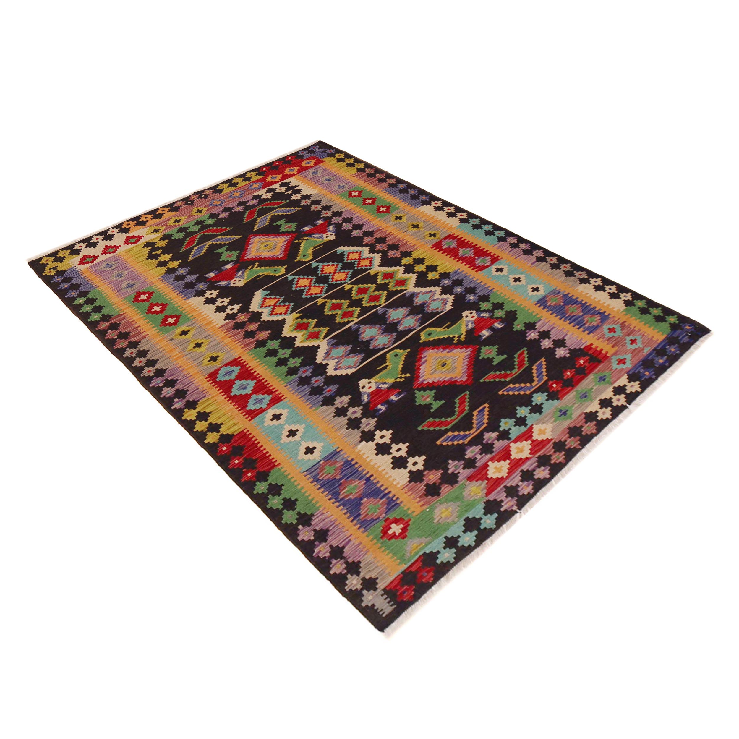 Handmade Wool Area Rug (ID P36127) 49.6 x 74.4 in