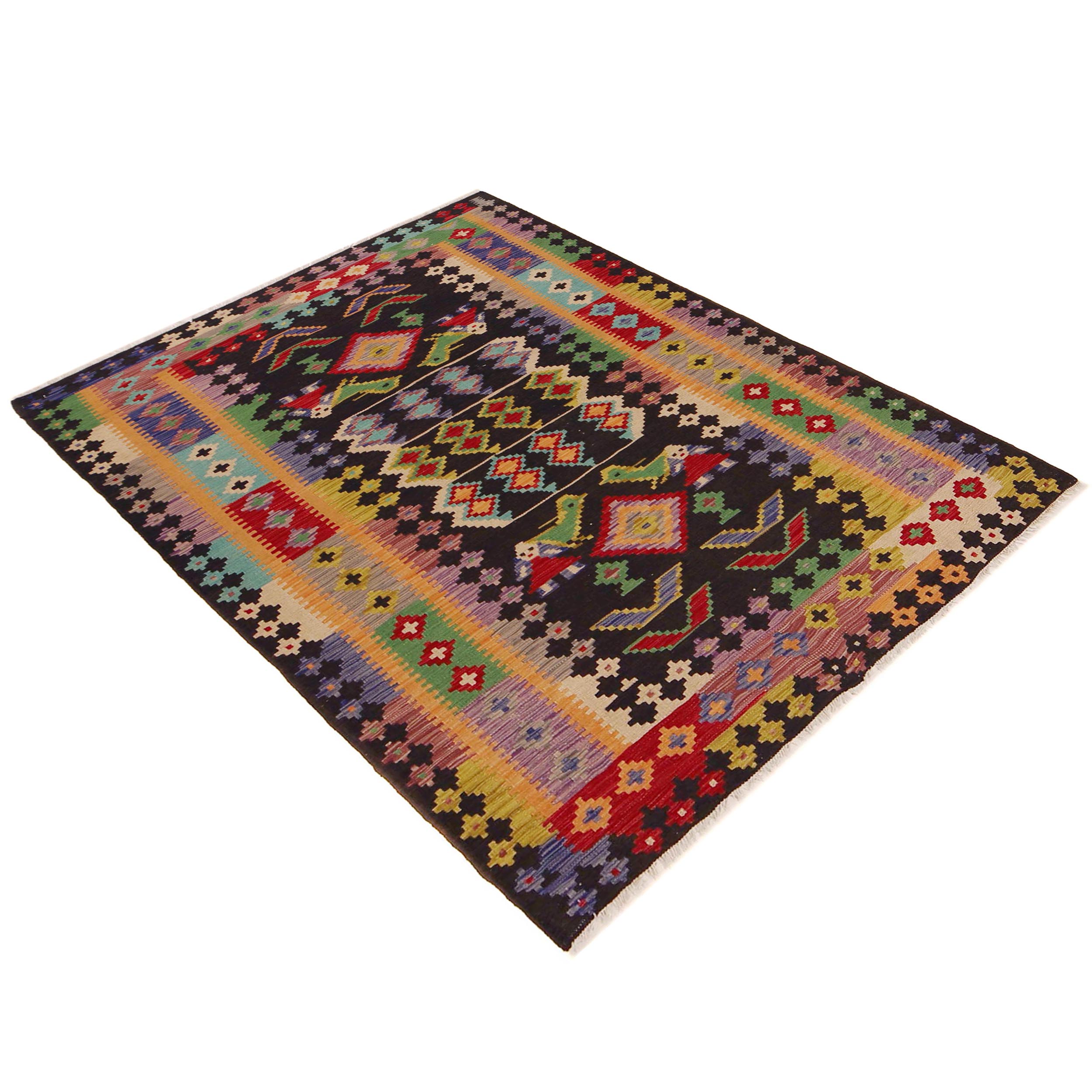 Handmade Wool Area Rug (ID P36127) 49.6 x 74.4 in