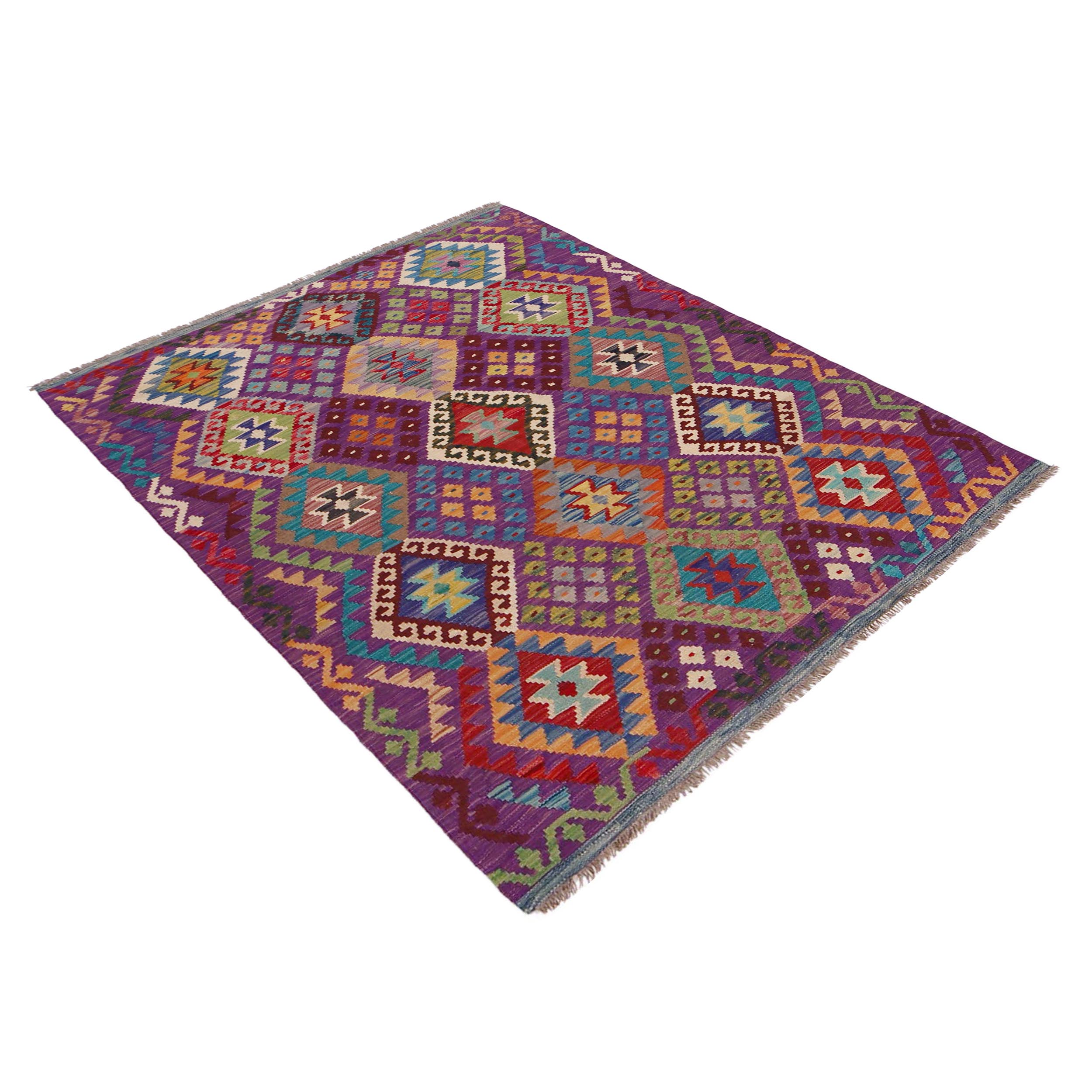 Handmade Wool Area Rug 128 x 180 (cm) (ID P36128)
