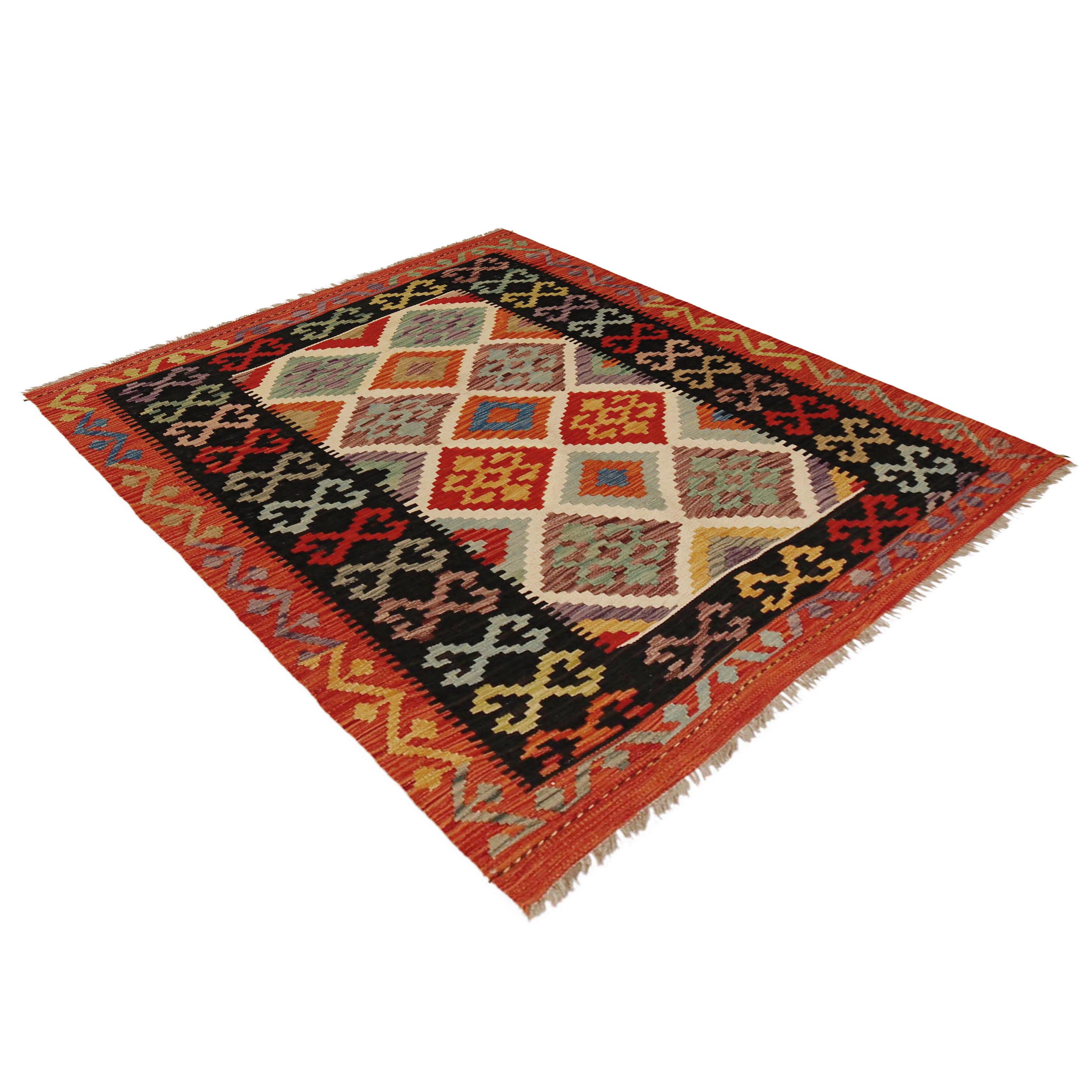 Handmade Wool Kilim Rug 126 x 172 cm (ID P36130)