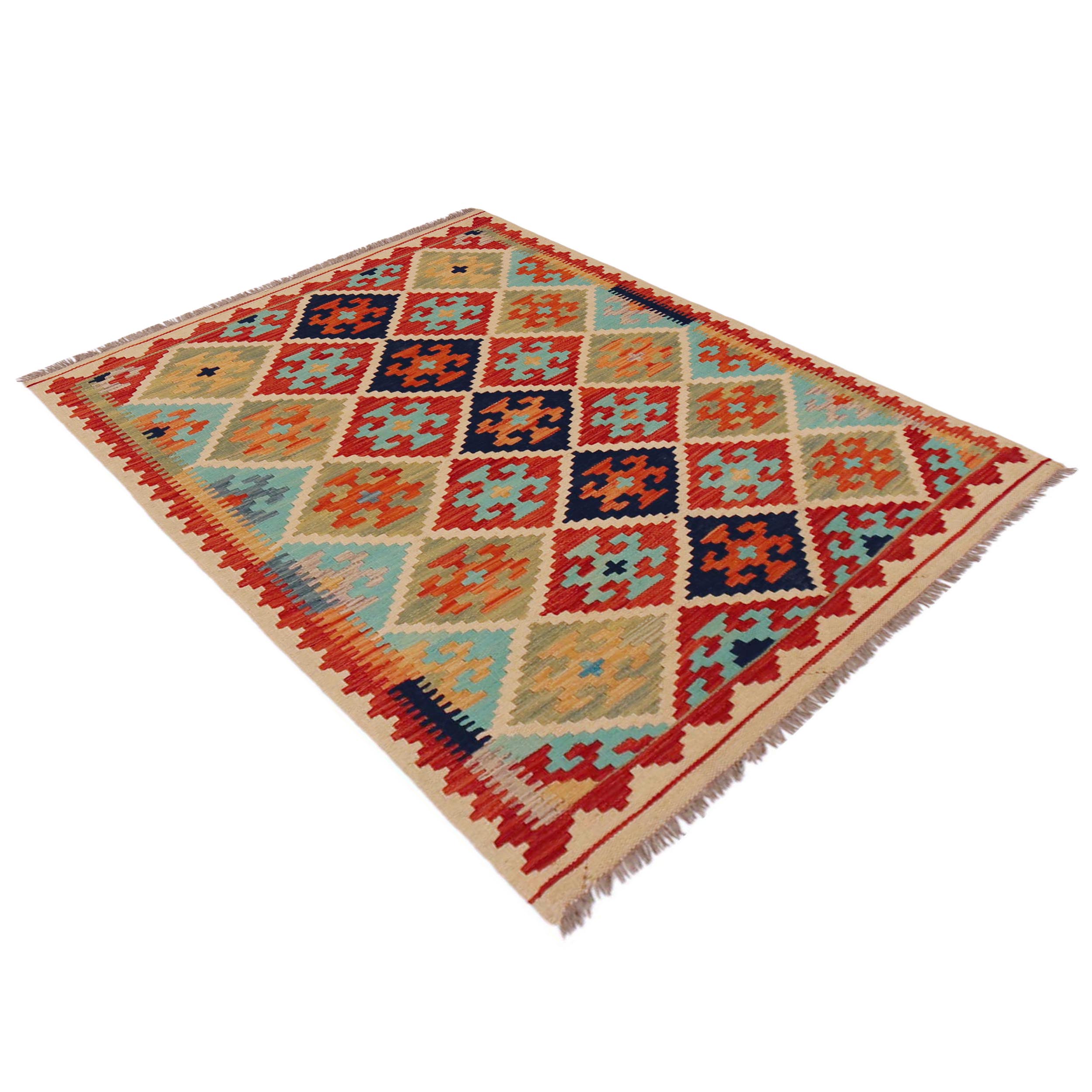 Handmade Wool Kilim Area Rug 43×59 inch (ID P36136)