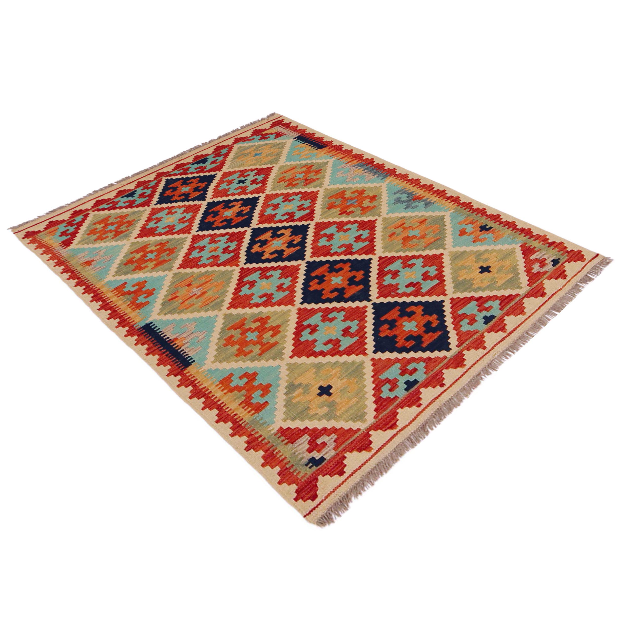Handmade Wool Kilim Area Rug 43×59 inch (ID P36136)