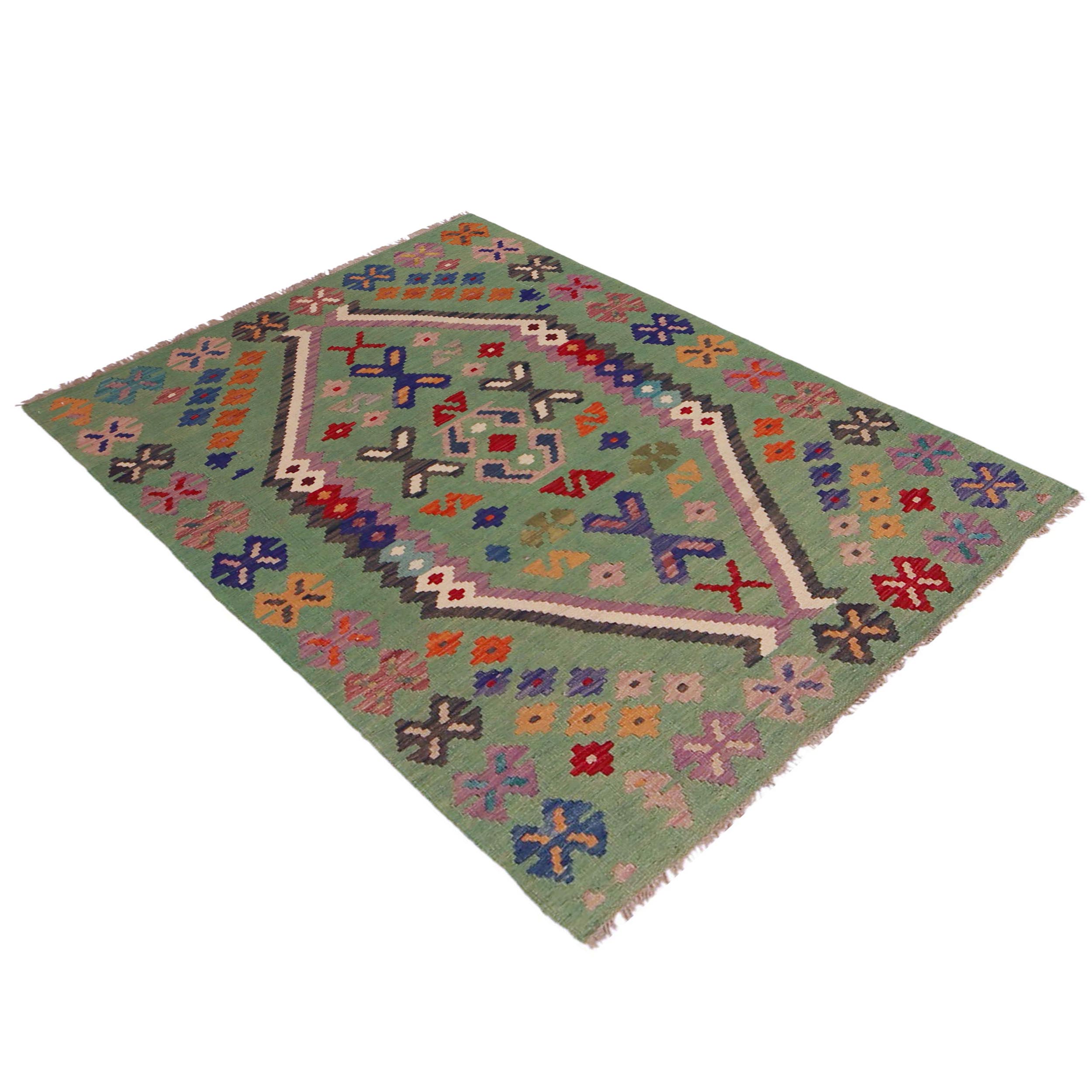 Handmade Wool Kilim Rug 101 x 152 cm (ID P36137)