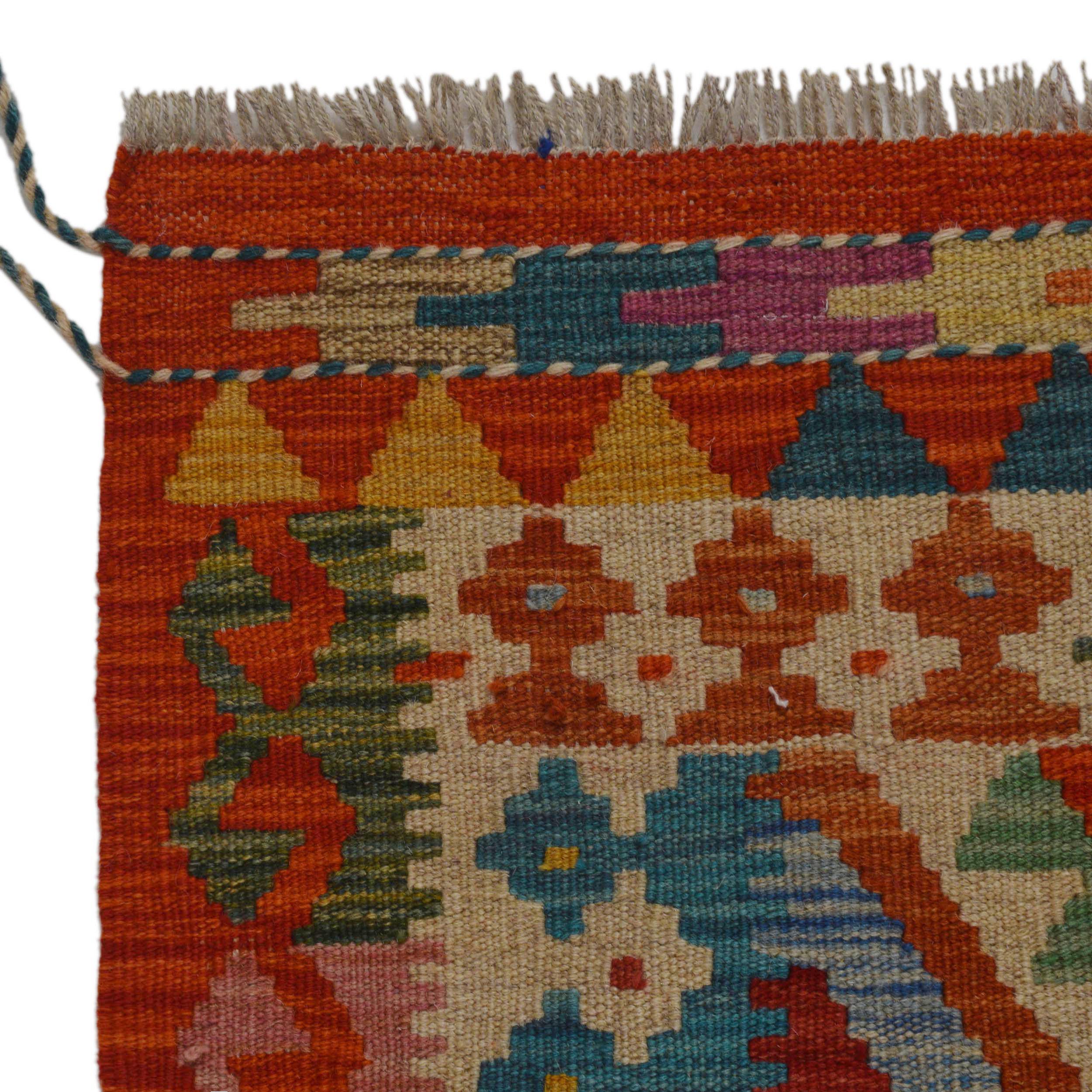 Handmade Kilim Wool Area Rug 183x254cm (ID P36138)