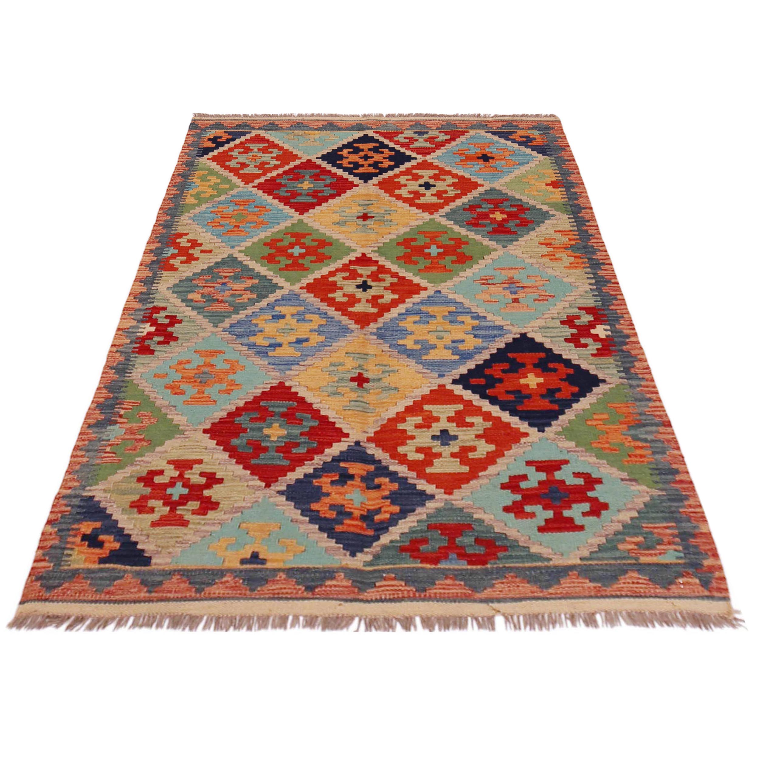 Handmade Wool Kilim Rug 105 x 151 cm (ID P36139)