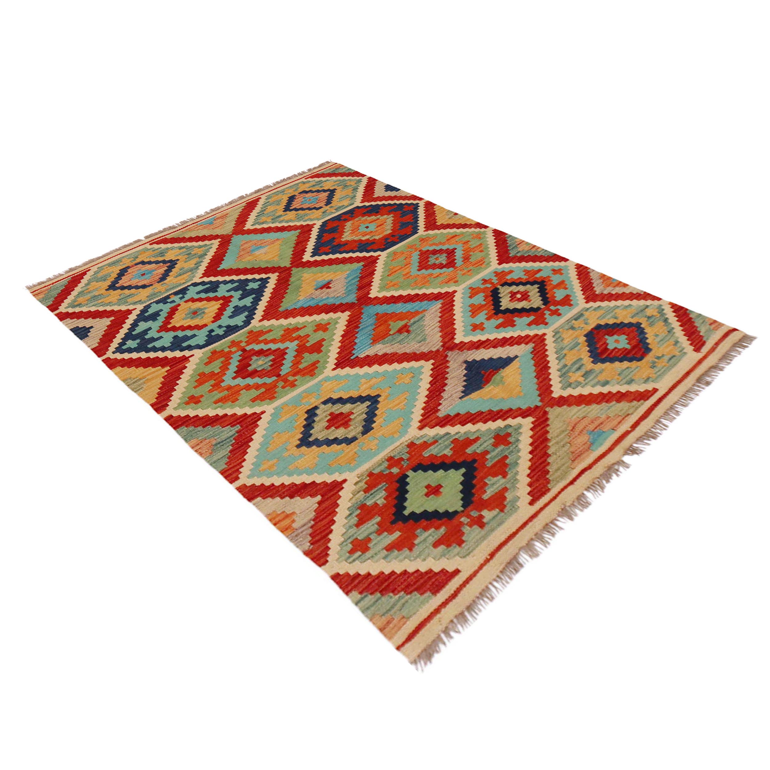 Handmade Kilim Wool Rug 103 x 153 (cm) (ID P36140)