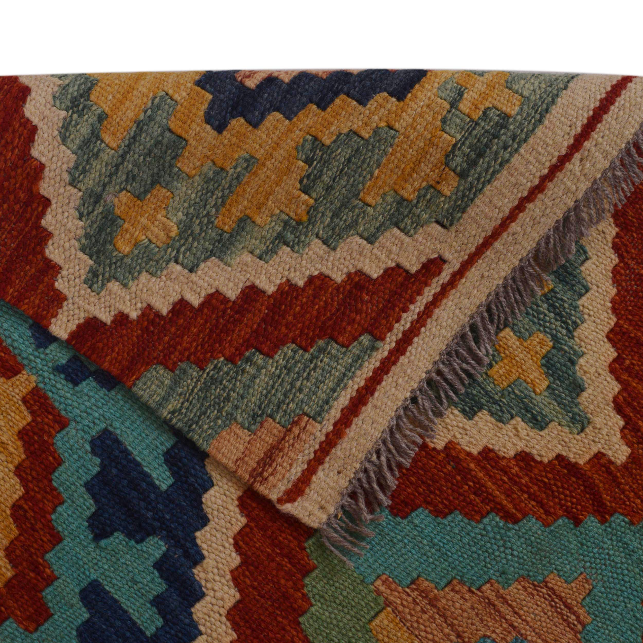 Handmade Kilim Wool Rug 103 x 153 (cm) (ID P36140)
