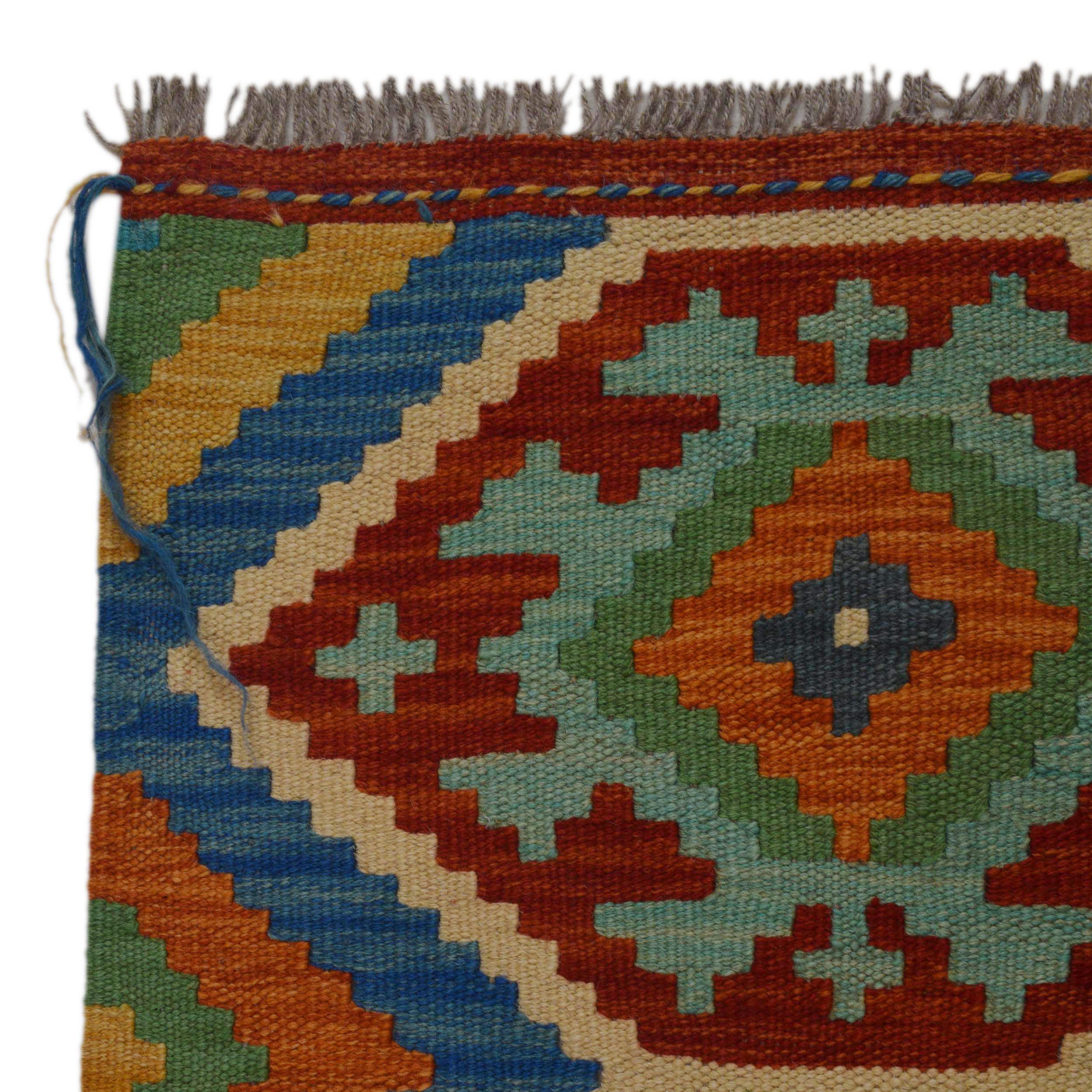 Handmade Kelim Wool Carpet 101 x 144 (cm) (ID P36141)