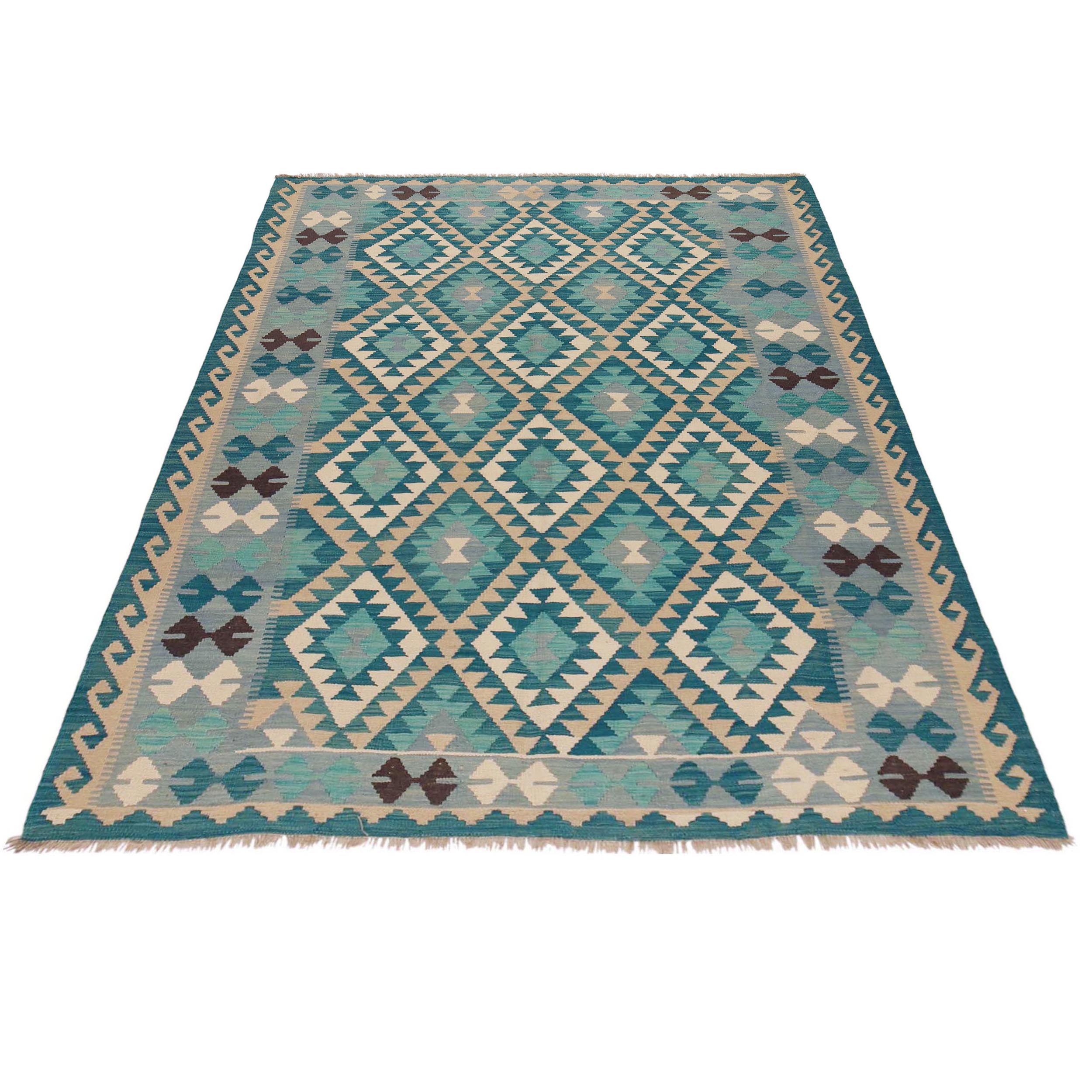 Handmade Wool Area Rug 178 x 240 cm (ID P36145)