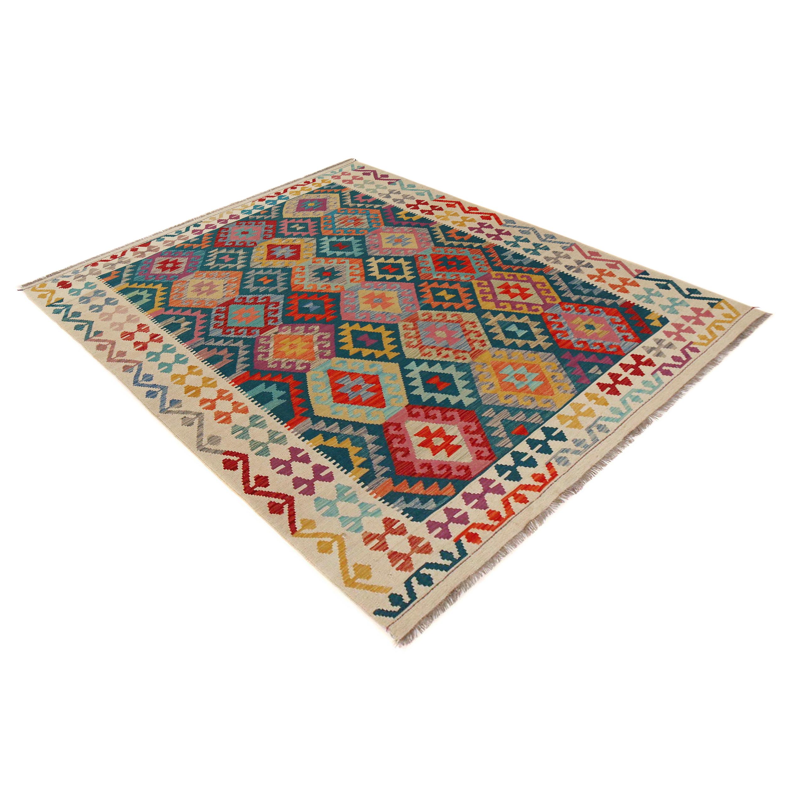 Handmade Wool Kilim Area Rug 176x247 cm (ID P36148)