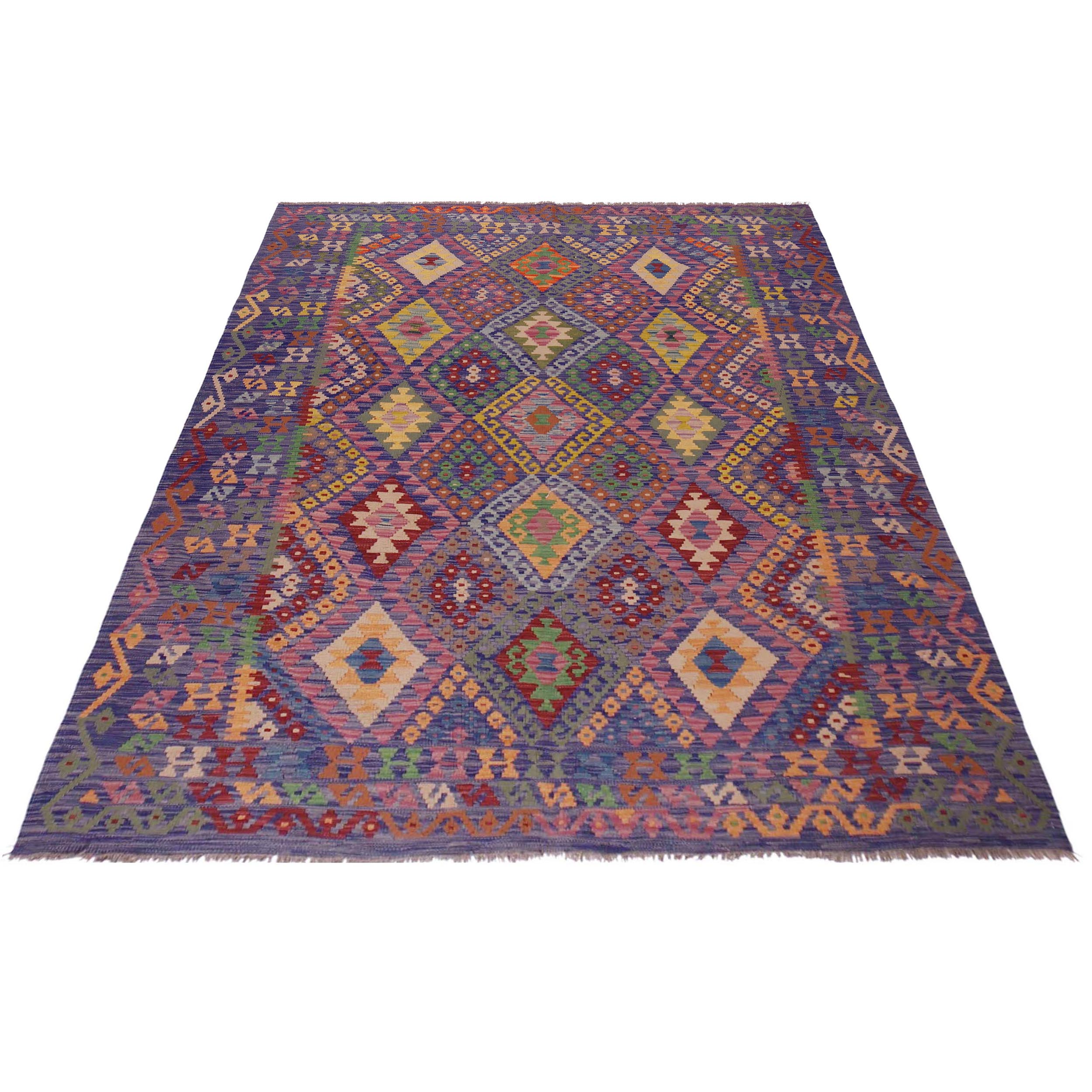 Handmade Wool Kilim Rug 185 x 238 (cm) (ID P36149)