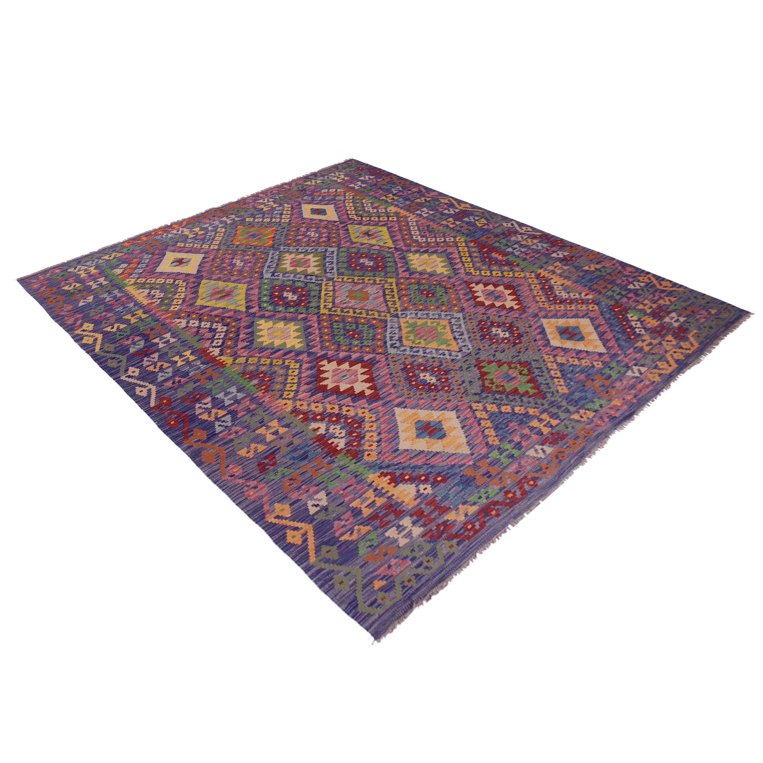 Handmade Wool Kilim Rug 185 x 238 (cm) (ID P36149)