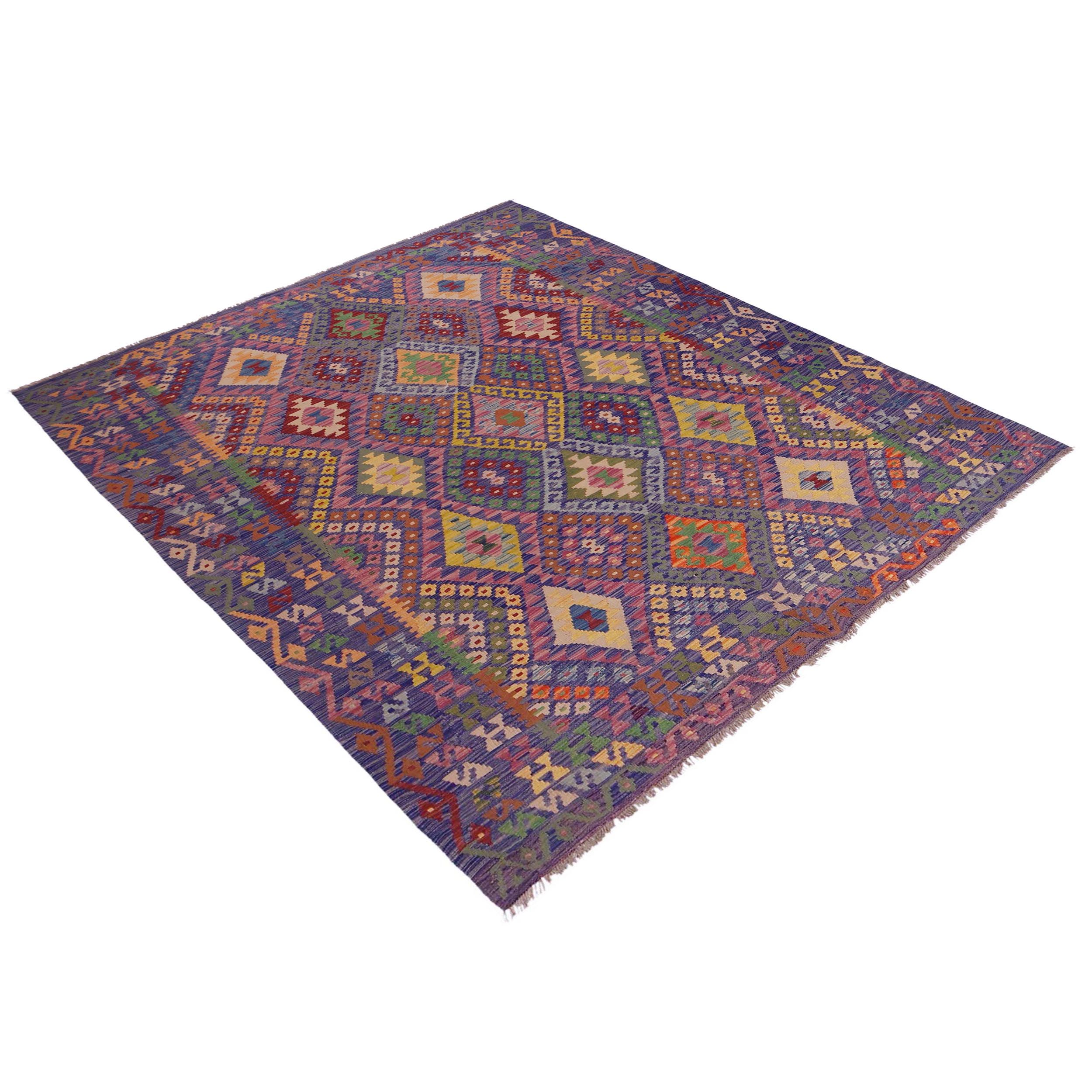 Handmade Wool Kilim Rug 185 x 238 (cm) (ID P36149)