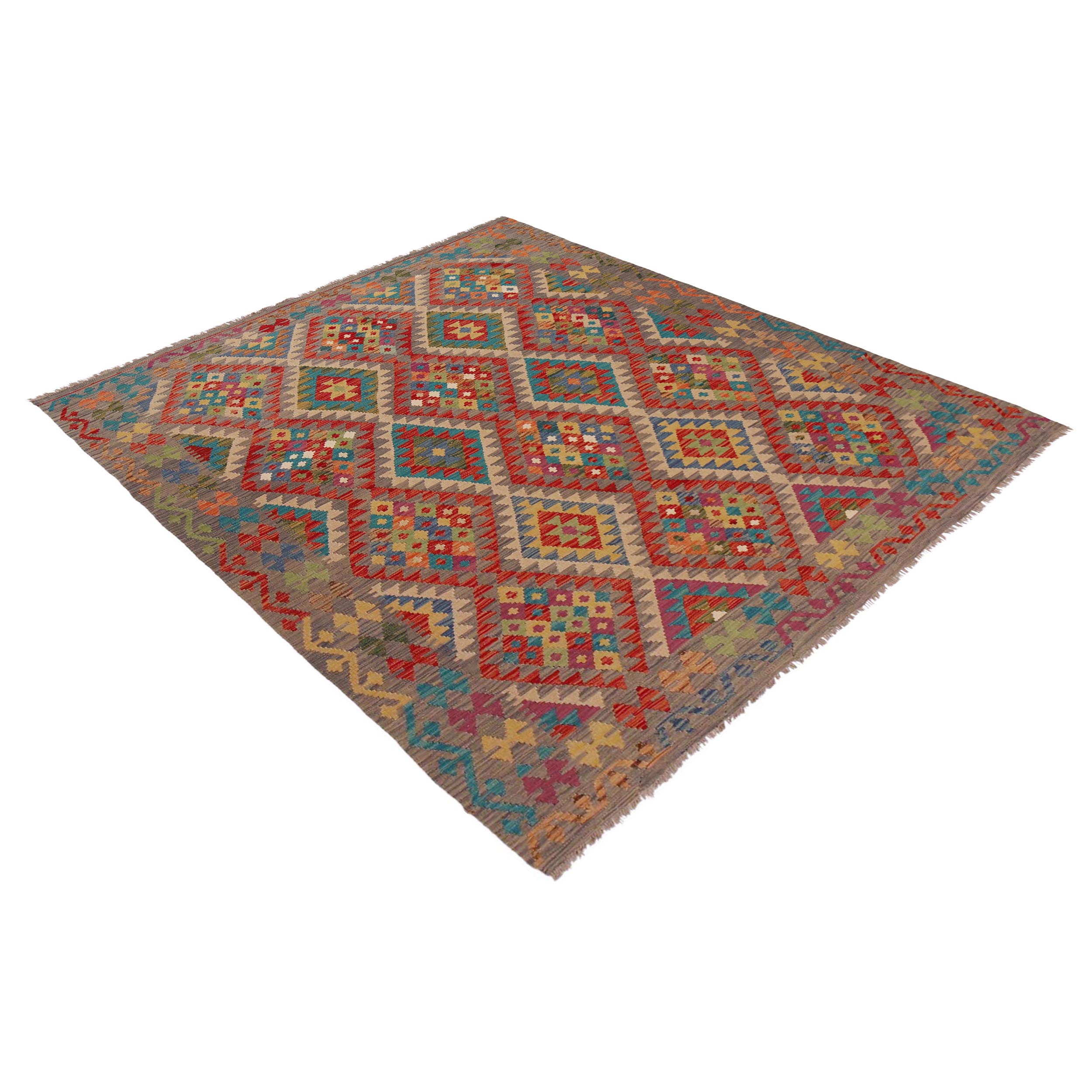 Handmade Wool Kilim Area Rug 75x96 in (ID P36150)