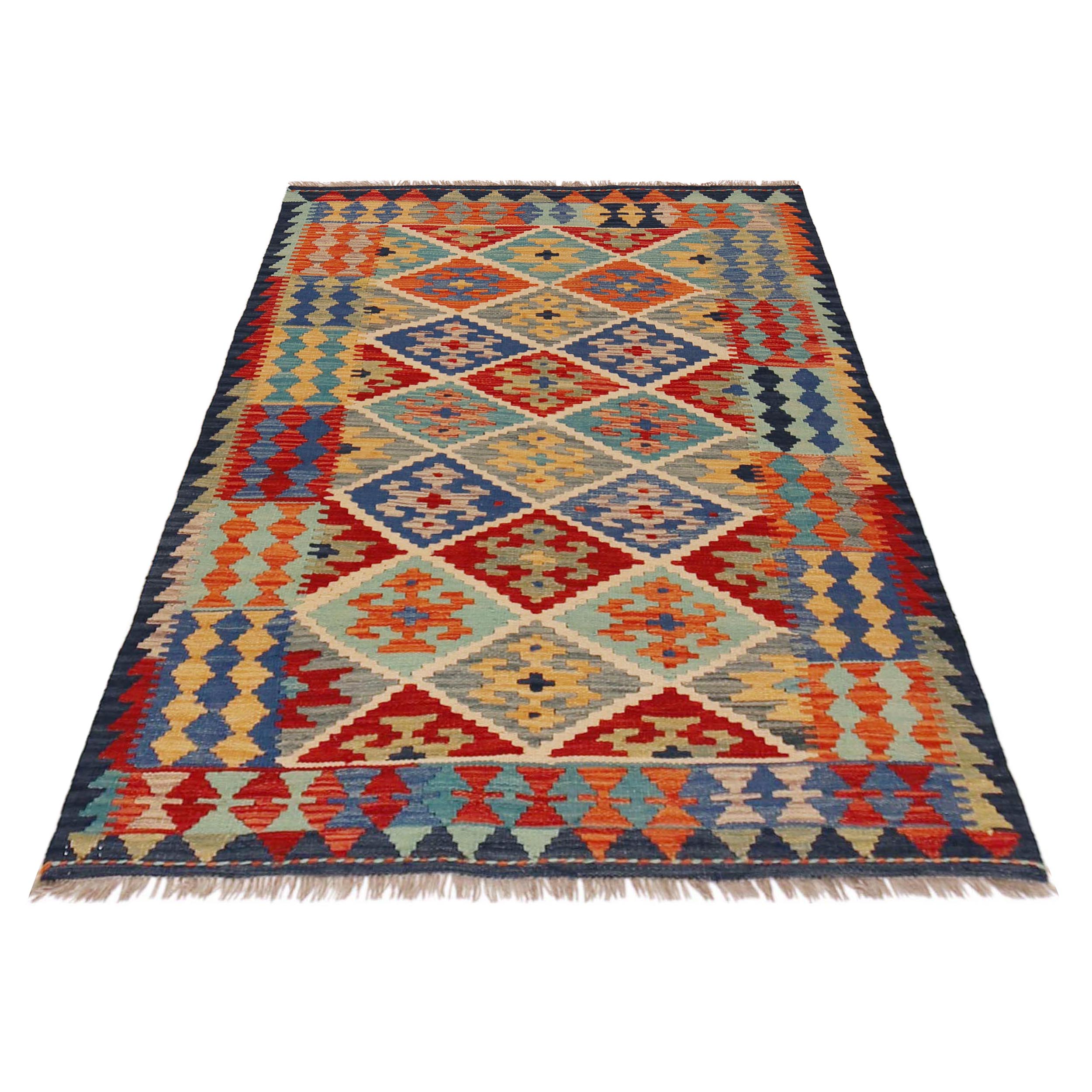 Handmade Wool Kilim Rug 105 x 150 cm (ID P36262)