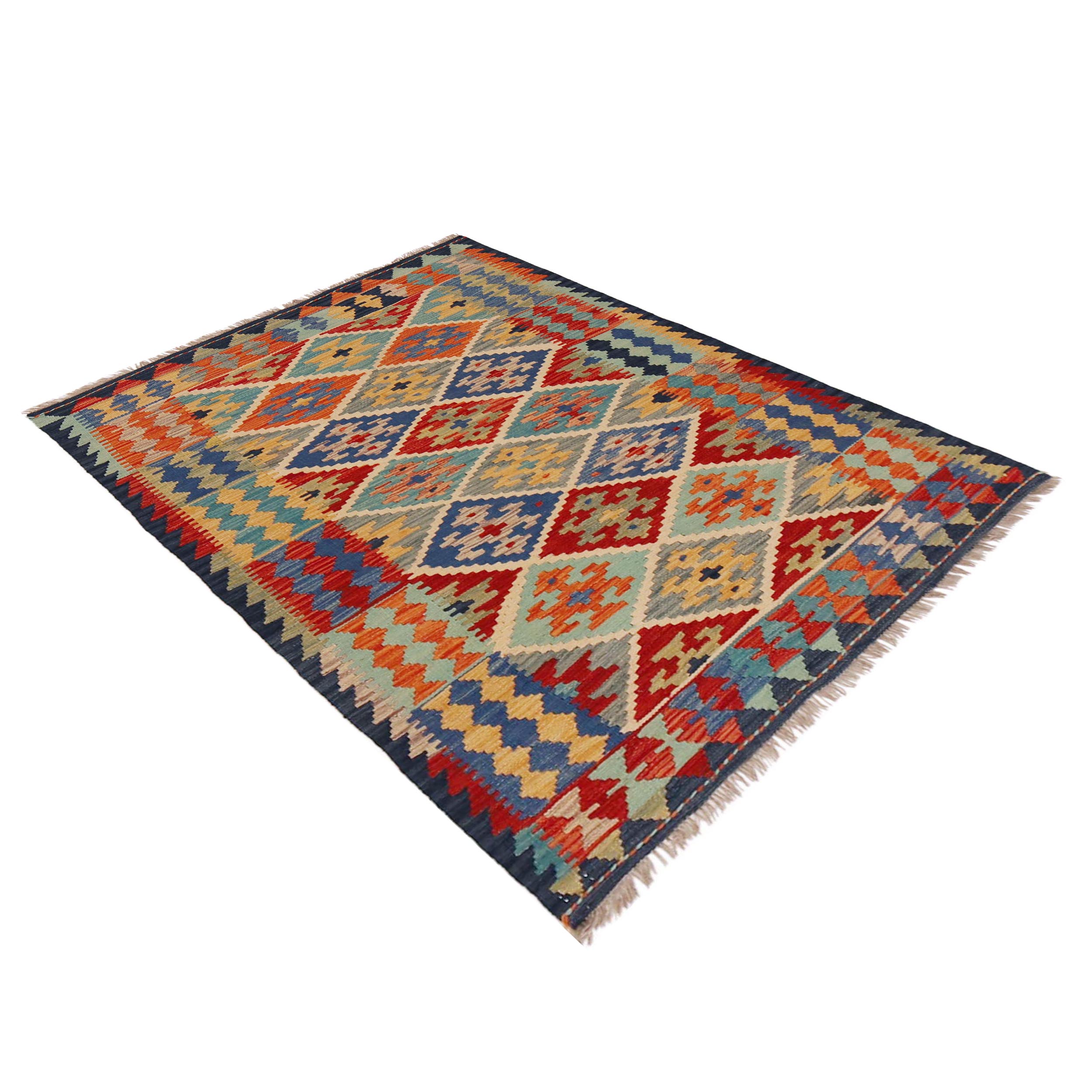 Handmade Wool Kilim Rug 105 x 150 cm (ID P36262)