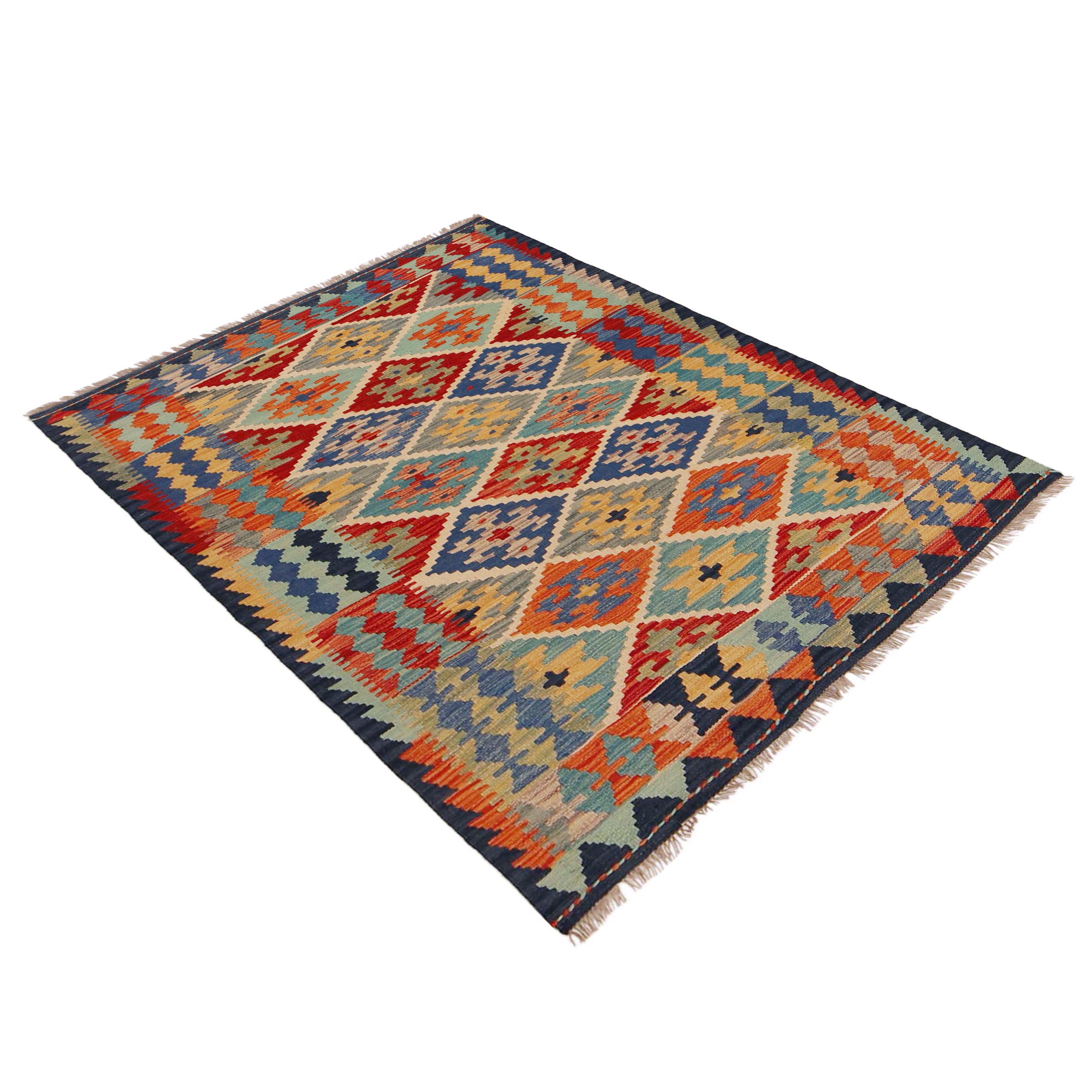 Handmade Wool Kilim Rug 105 x 150 cm (ID P36262)