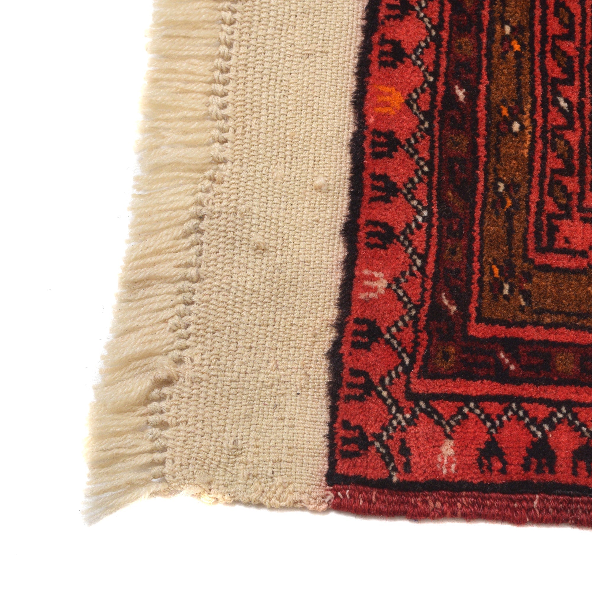 Handmade Wool Bokhara Area Rug Beige 81x115in (ID R21452)