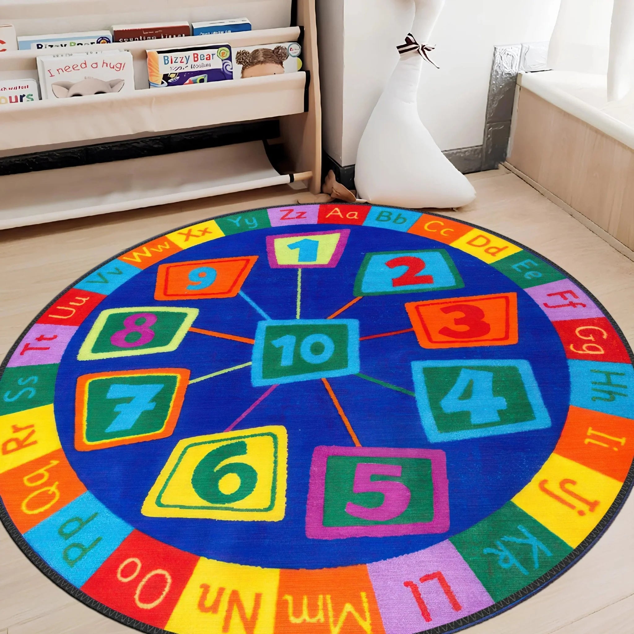 Round Educational Kids Rug - Aladdinrugs