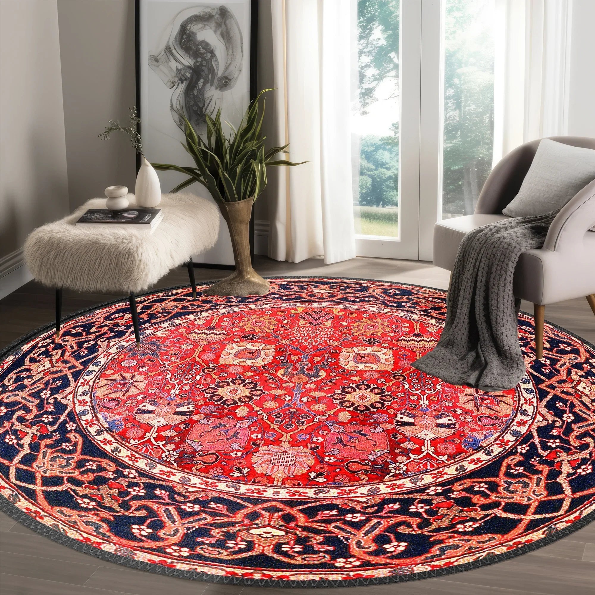 Round Persian Rug - Aladdinrugs