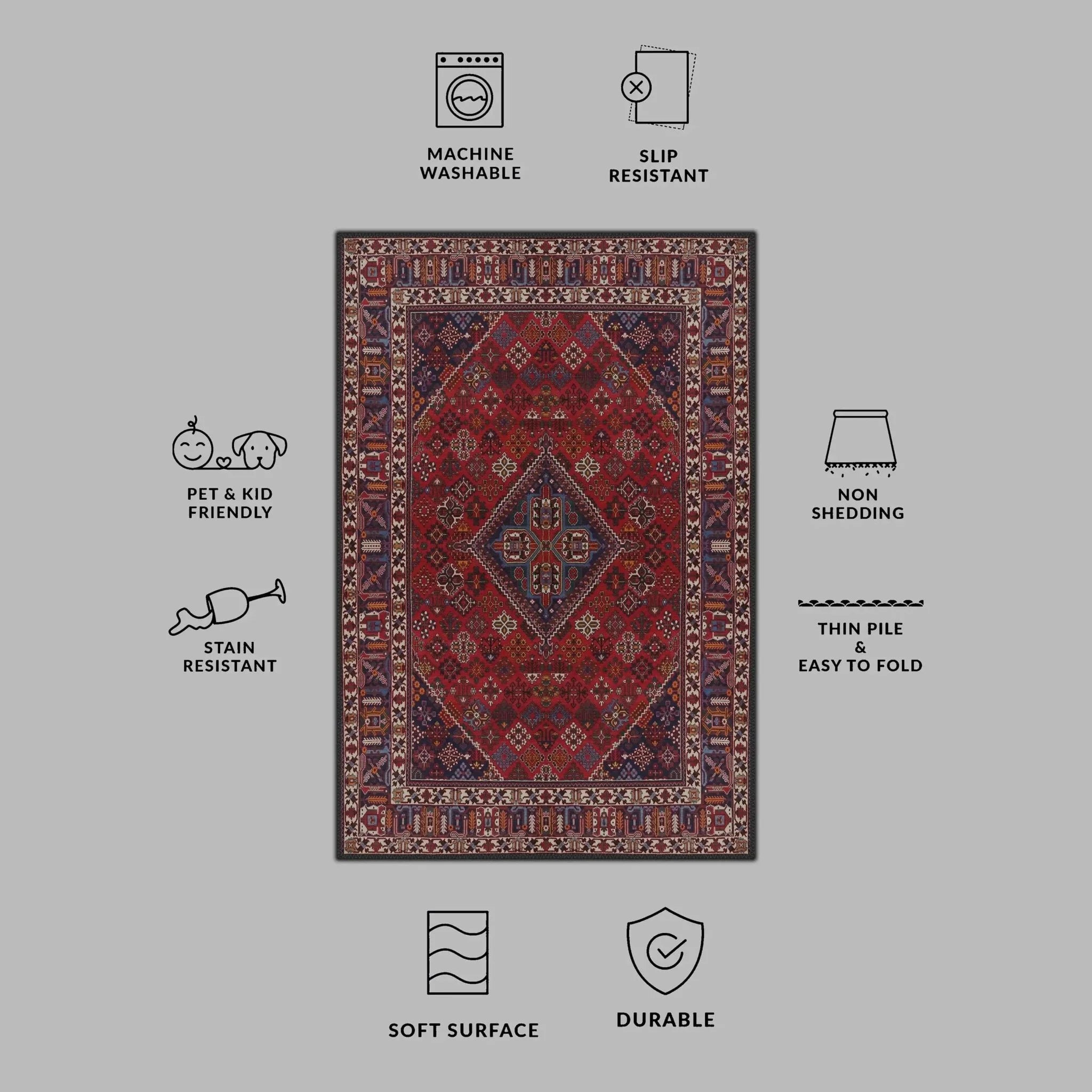 Vibrant Persian Style Bold Rug - Aladdinrugs