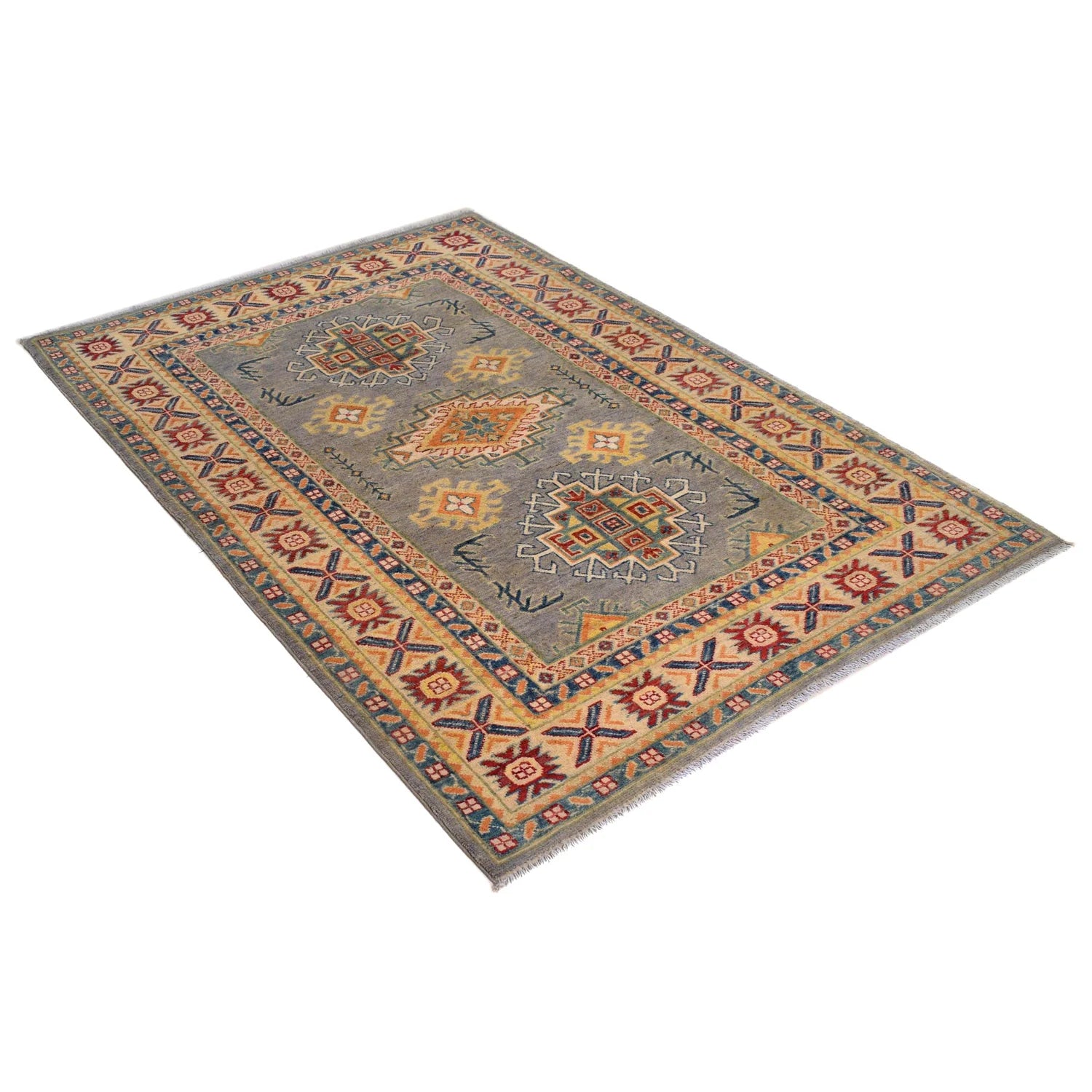 Hand Knotted Kazak Rug 126 x 180 (cm) - No. W34063