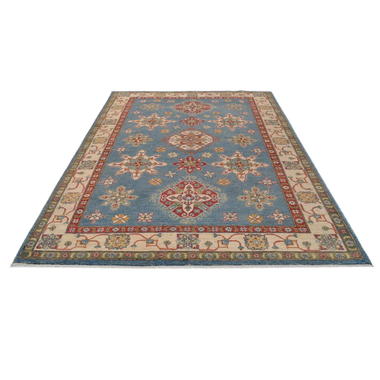 Blue Color Kazak Carpet 200 x 283 (cm) - No. W34076