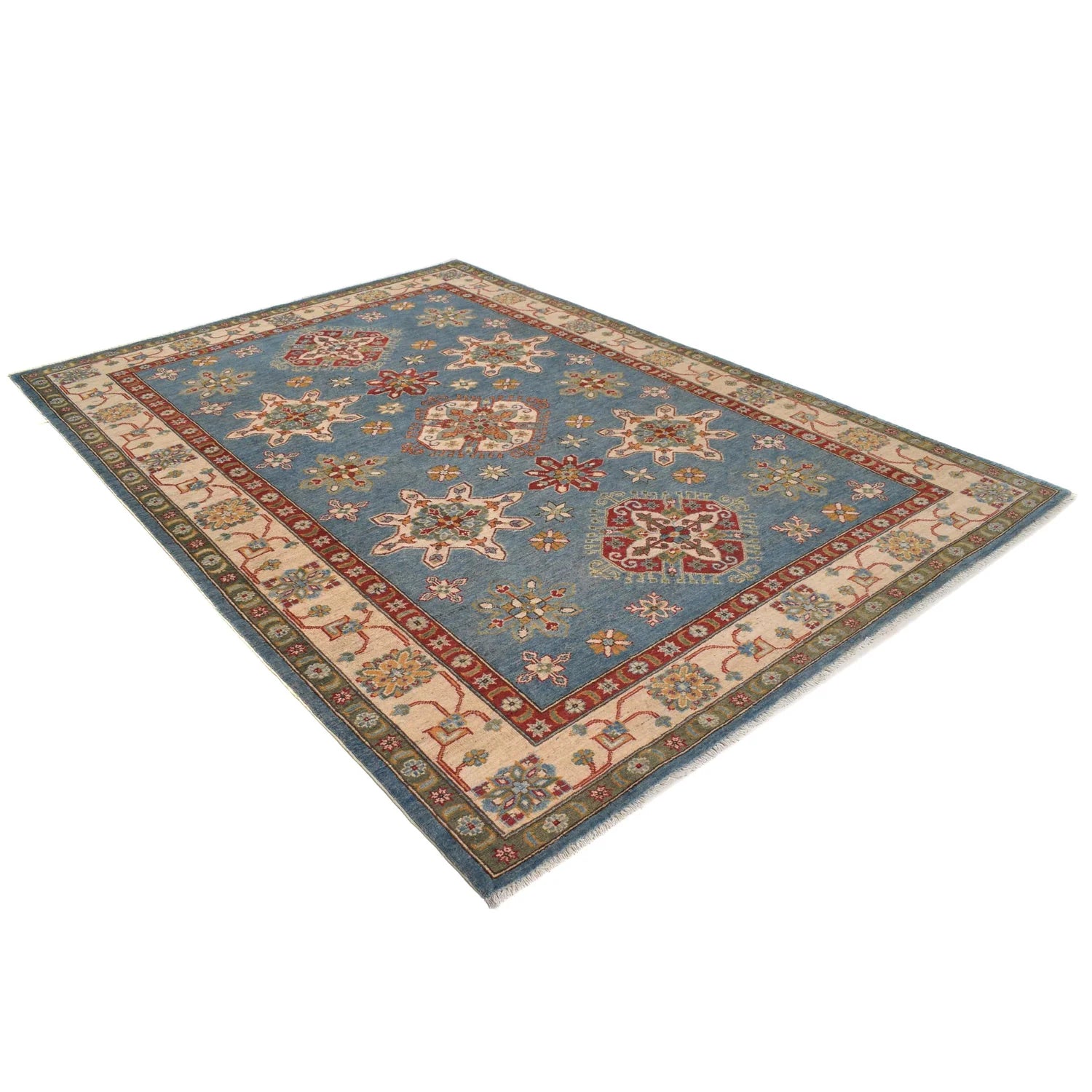 Blue Color Kazak Carpet 200 x 283 (cm) - No. W34076