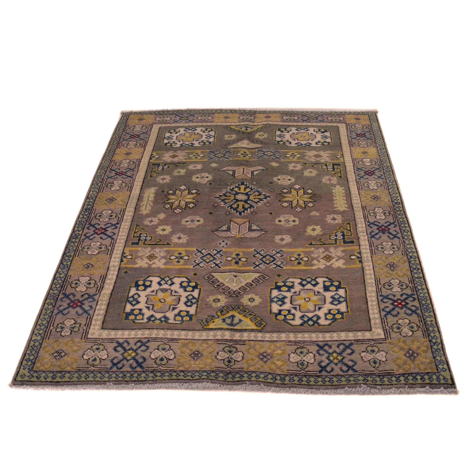 Grey Color Kazak Rug 123 x 171 (cm) - No. W34124