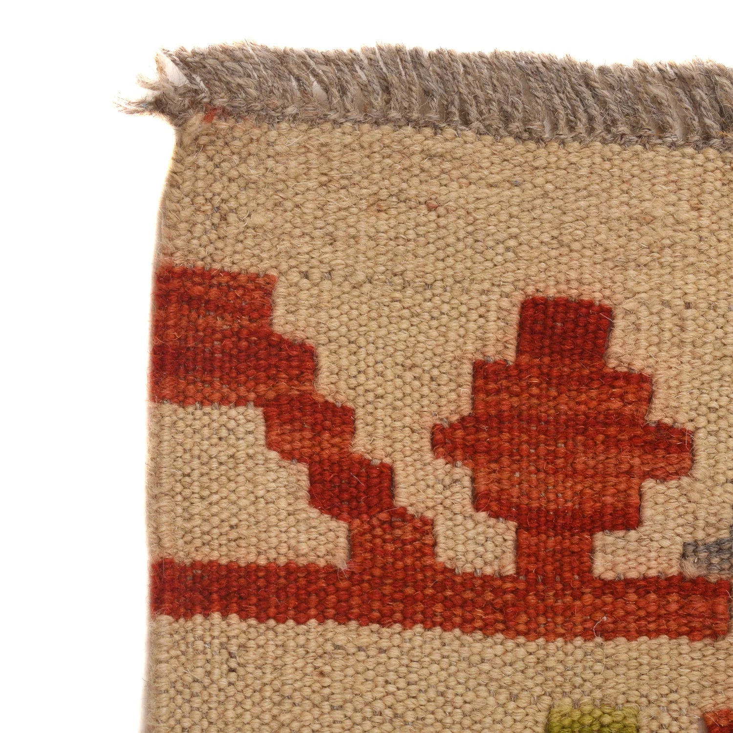 Handmade Natural Wool Kilim Rug 155 × 195 cm – No. W34841