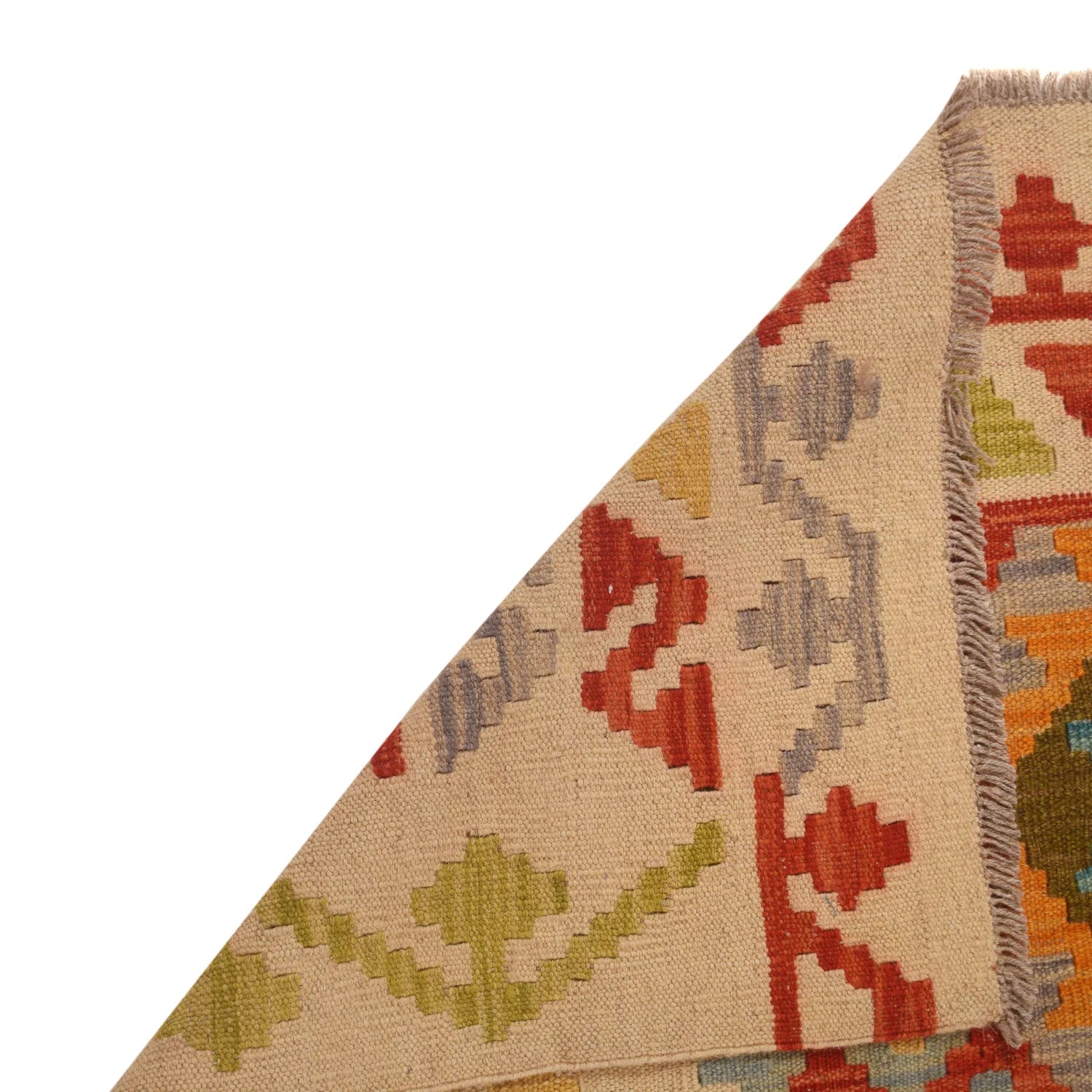 Handmade Natural Wool Kilim Rug 155 × 195 cm – No. W34841