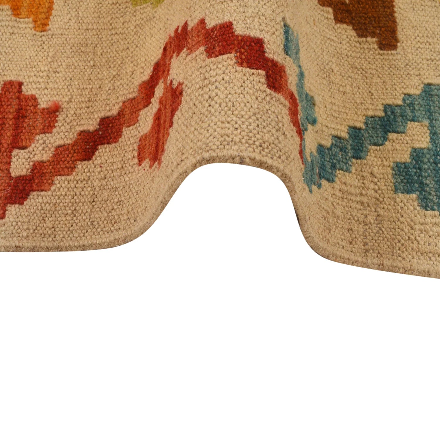 Handmade Natural Wool Kilim Rug 155 × 195 cm – No. W34841