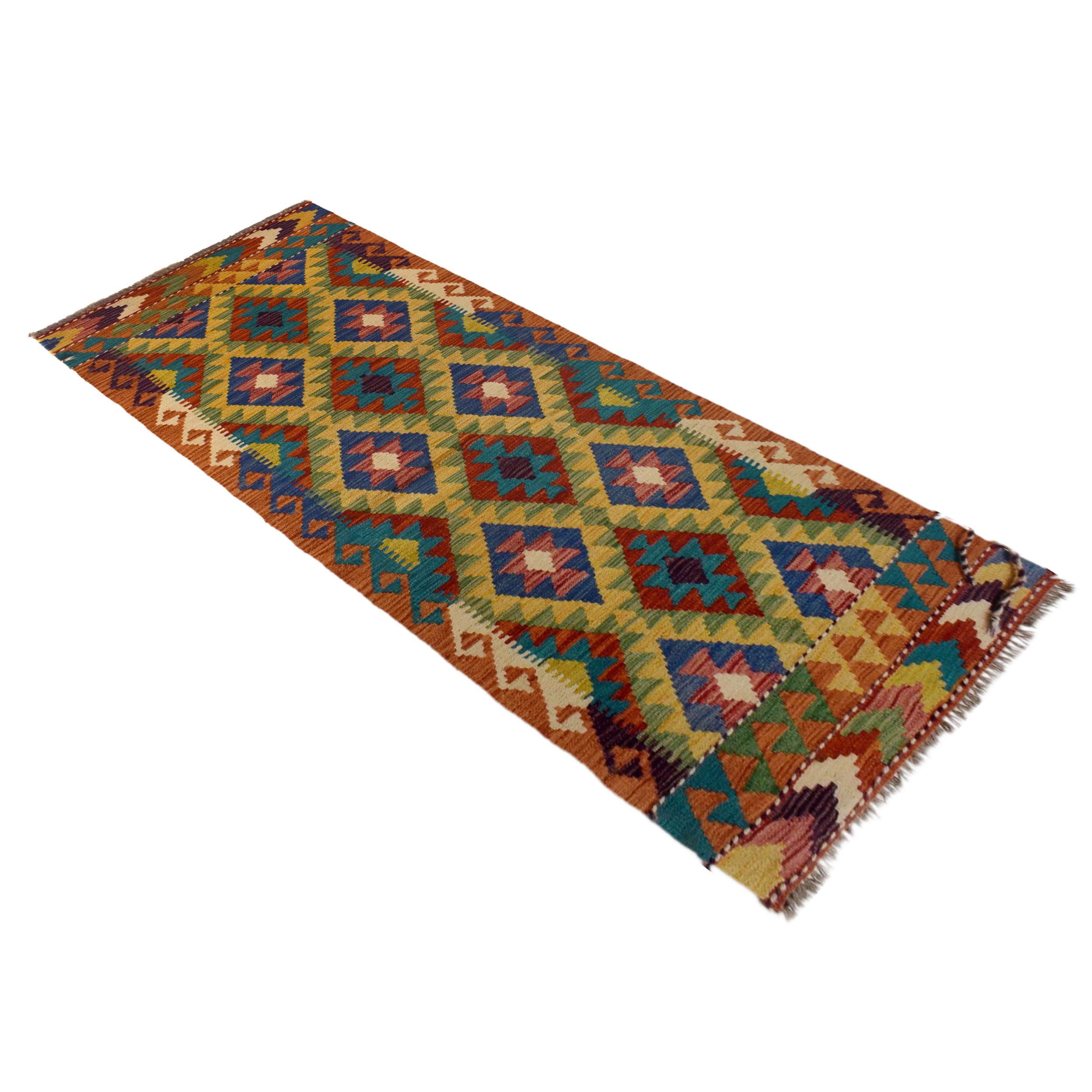 Vegetable Kilim Runner Rug 72x202 cm Carpet W35543