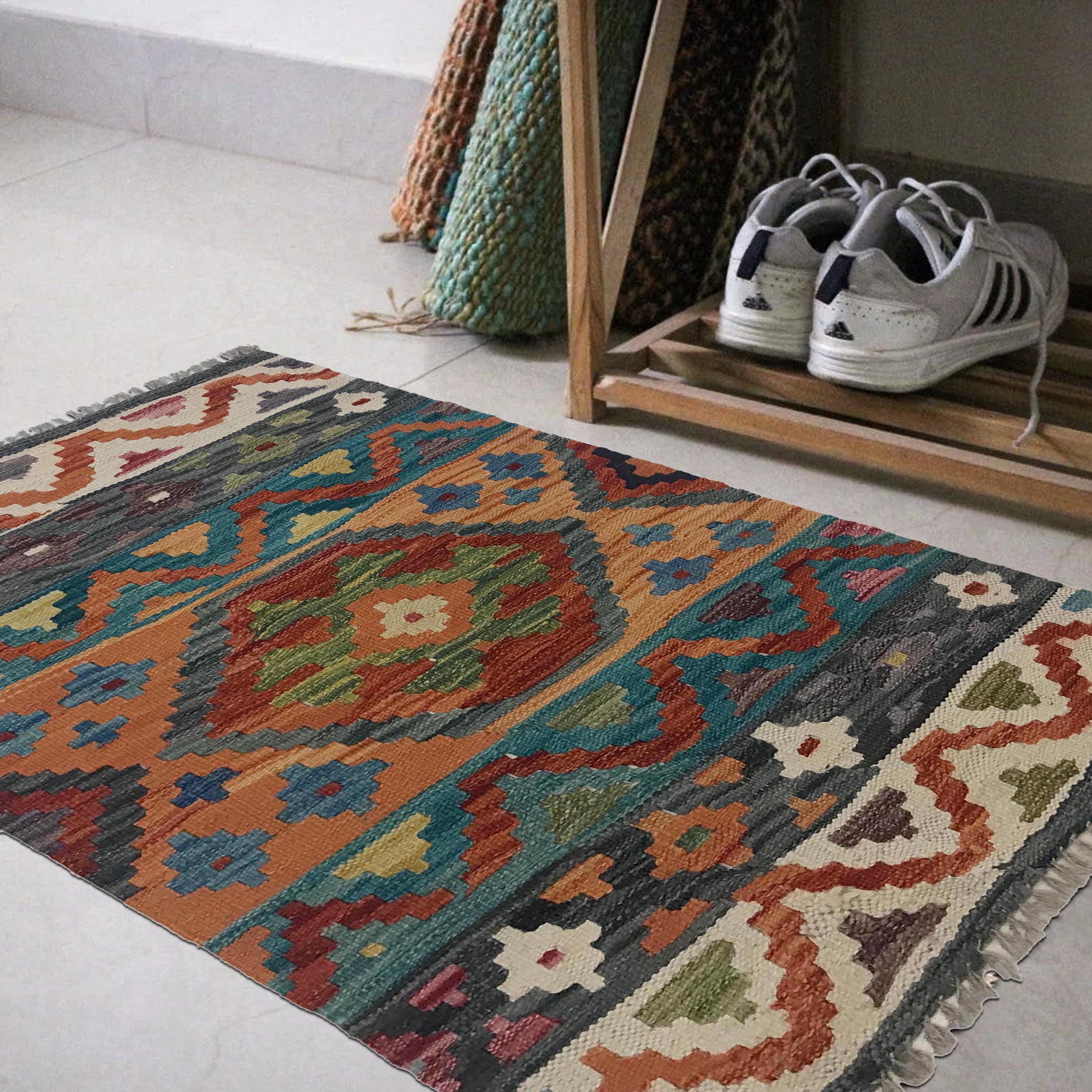 Vegetable Kilim Multi Rug – 59x92 cm – Carpet ID: W35570