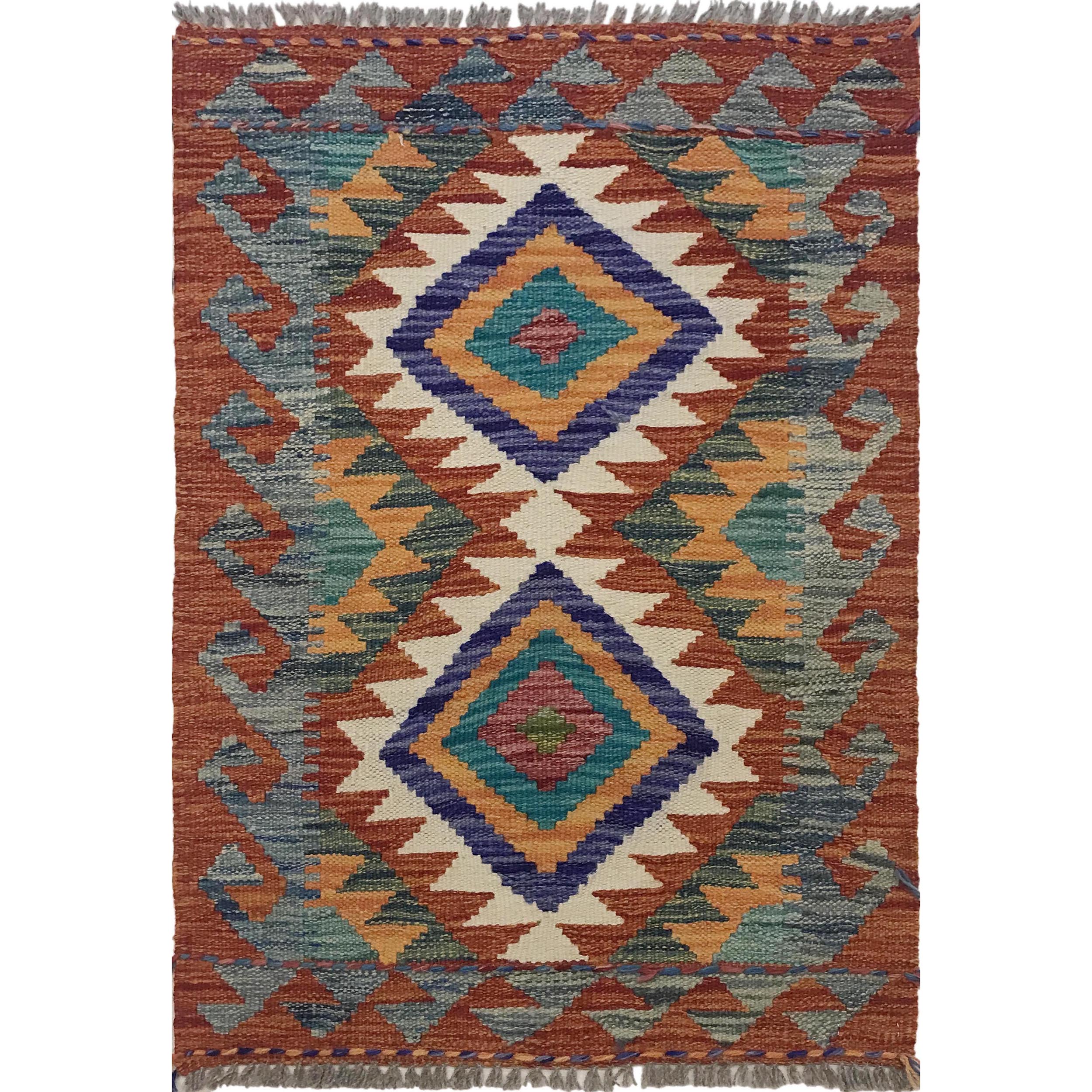 Handmade Vegetable Kilim Multi Rug – 62x91 cm – Carpet ID: W35572