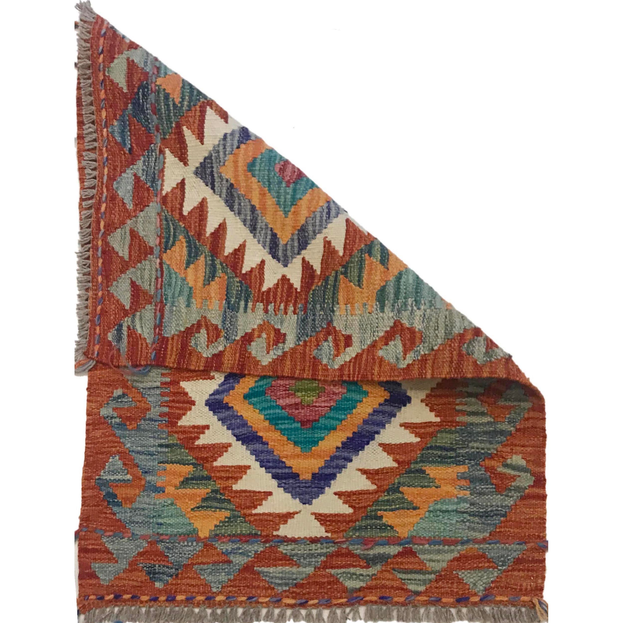 Handmade Vegetable Kilim Multi Rug – 62x91 cm – Carpet ID: W35572
