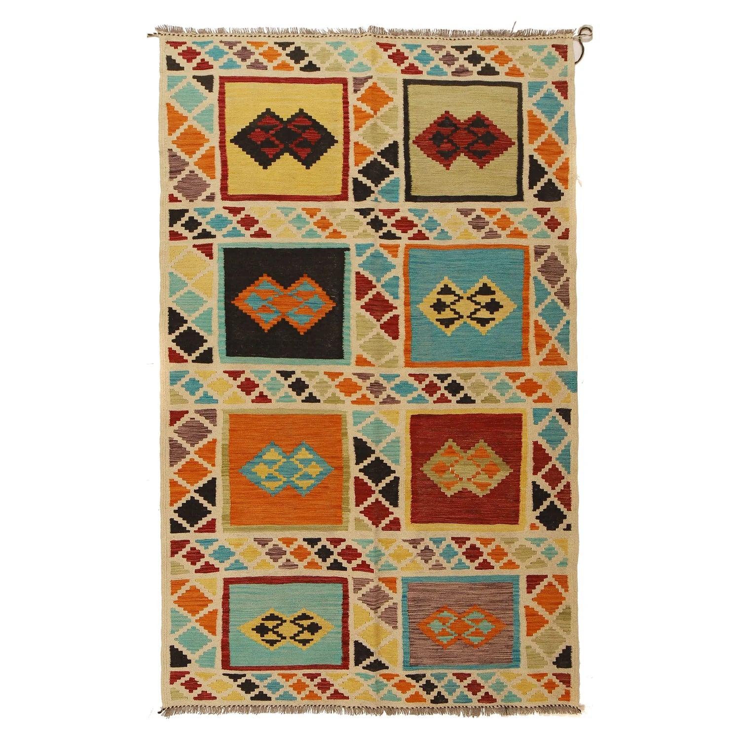 Handmade Natural Wool Kilim Rug 135 × 220 cm – No. Y31571