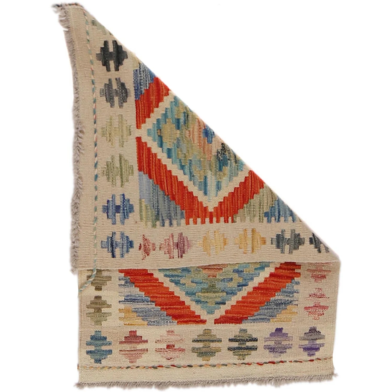 Handmade Natural Wool Kilim Rug 61 × 89 cm – No. Y31862