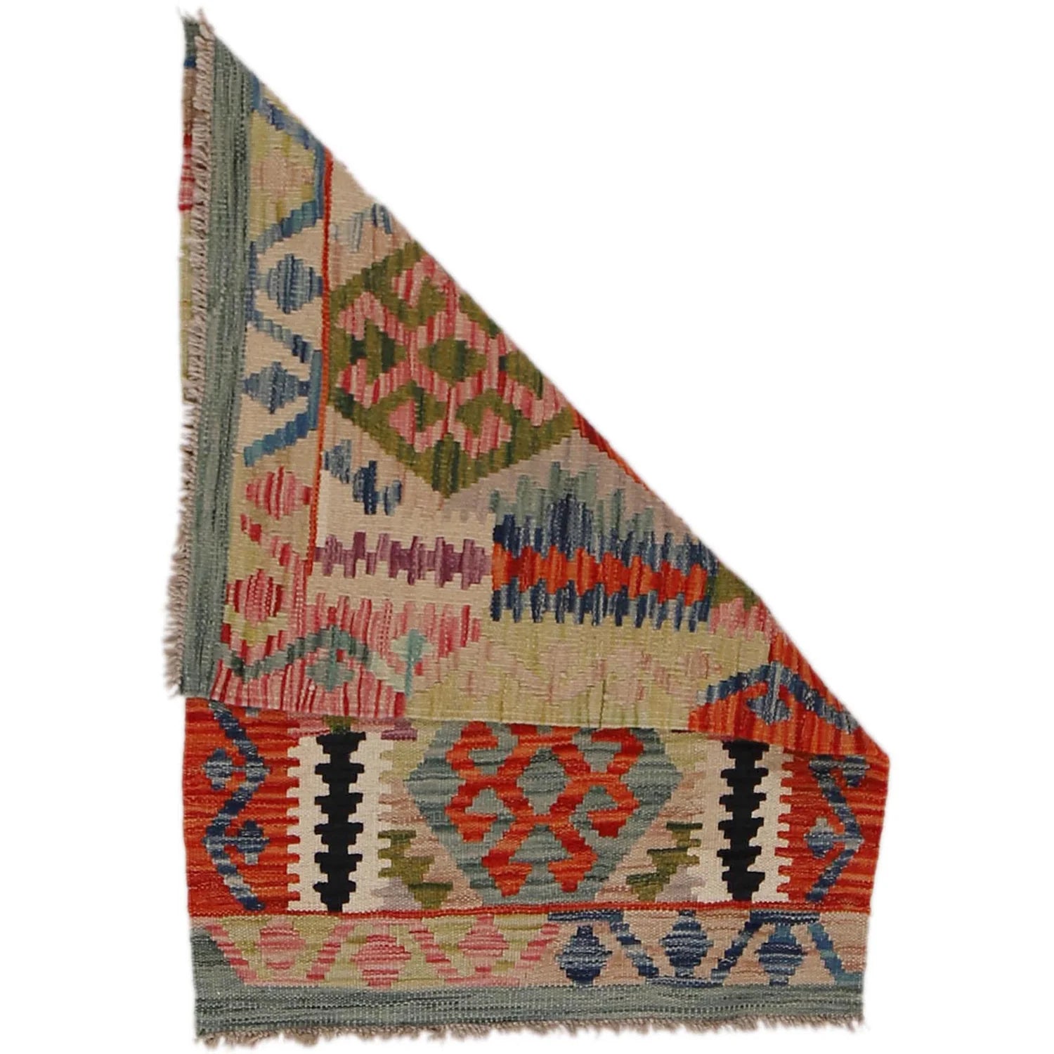 Handmade Natural Wool Kilim Rug 64 × 89 cm – No. Y31890