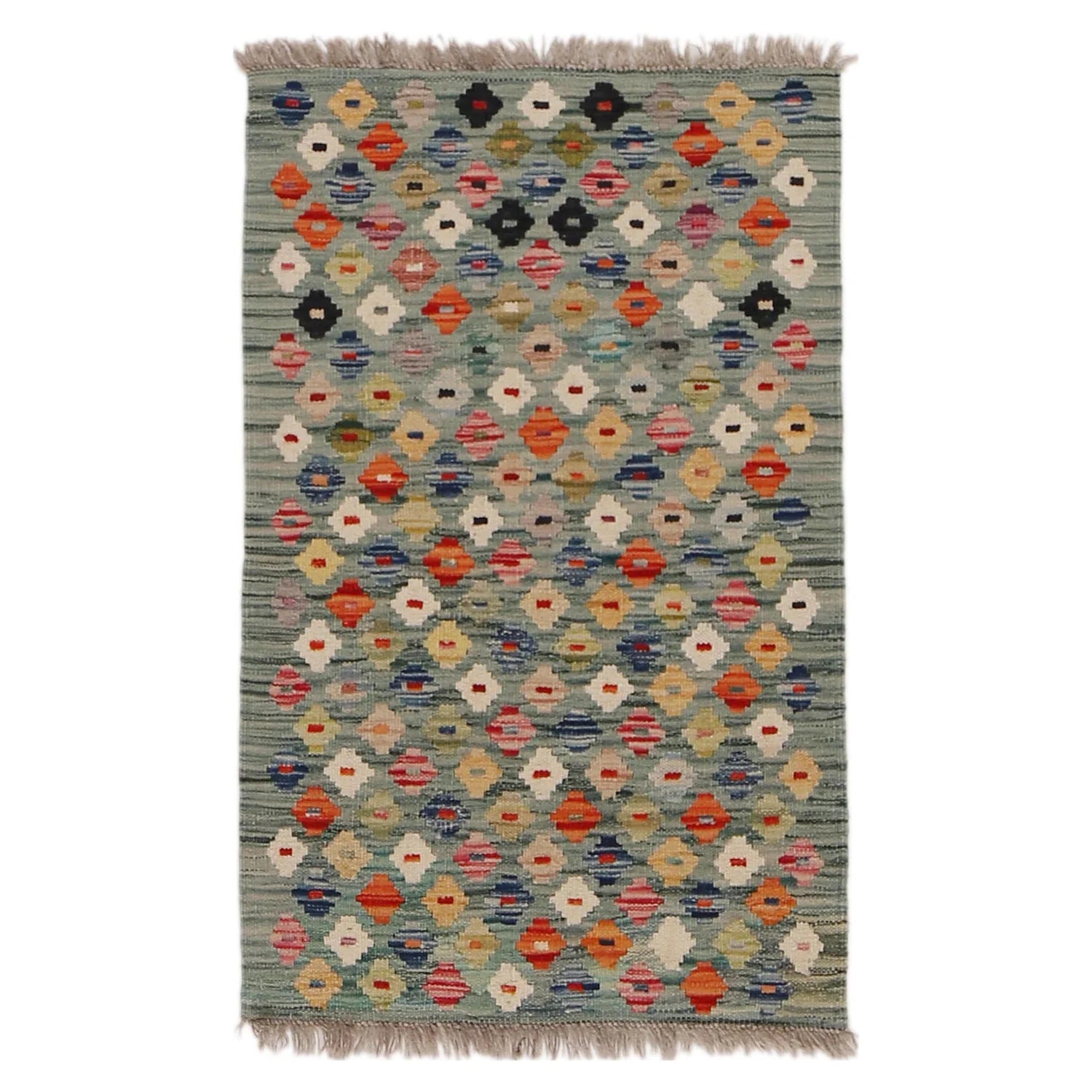 Handmade Natural Wool Kilim Rug 56 × 89 cm – No. Y31898