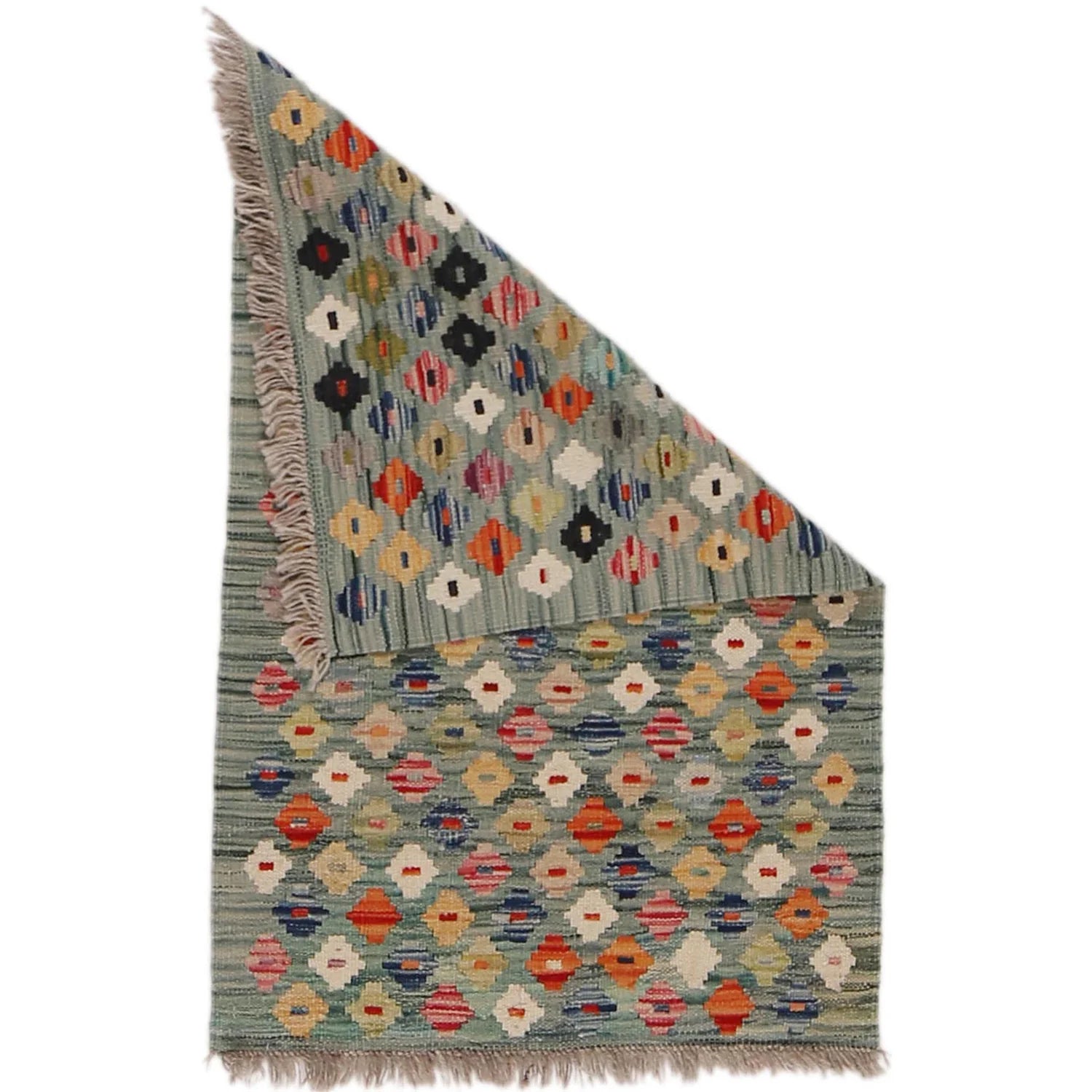 Handmade Natural Wool Kilim Rug 56 × 89 cm – No. Y31898